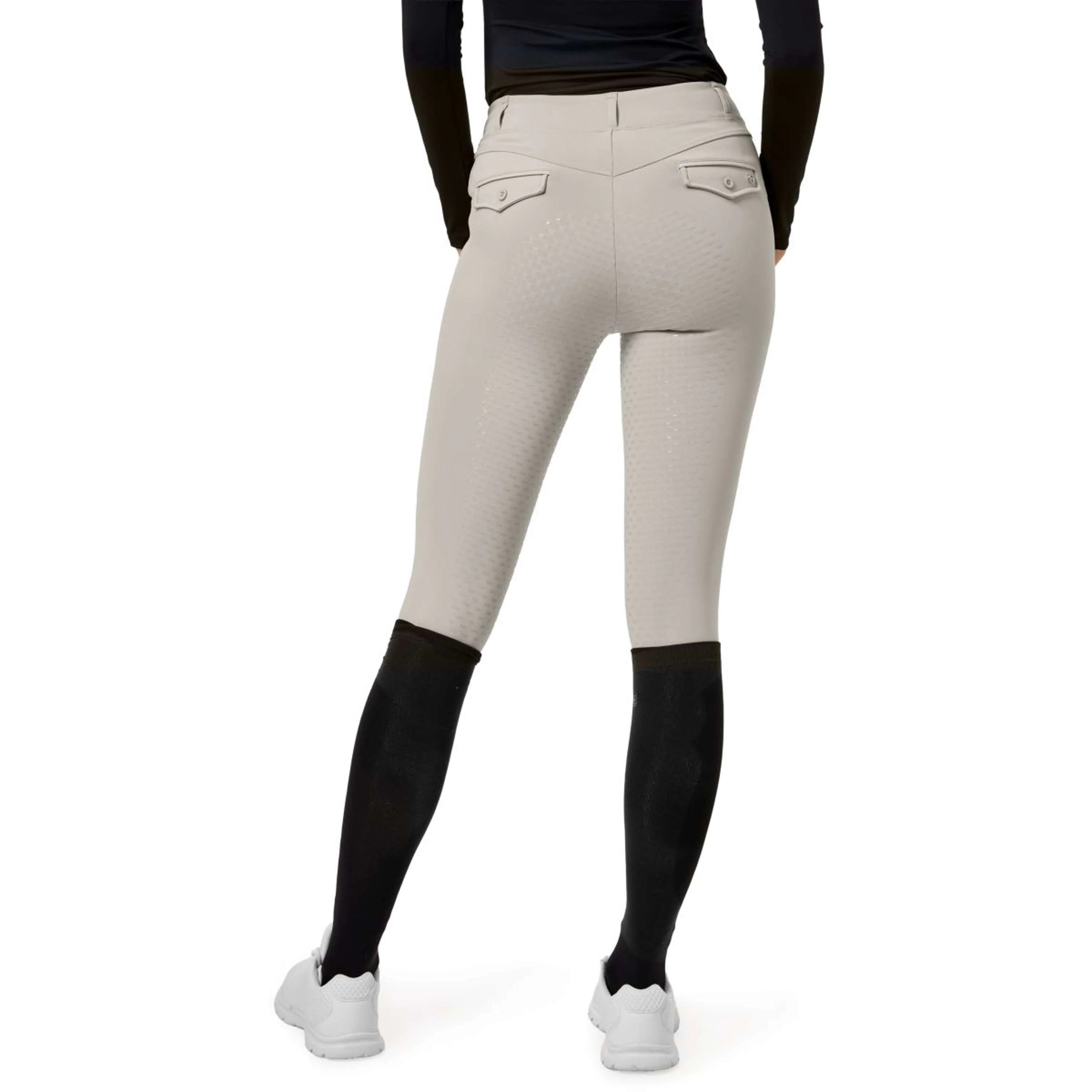 Equestrian Stockholm Legging d'Équitation Premium Full Grip Greige - Image 4