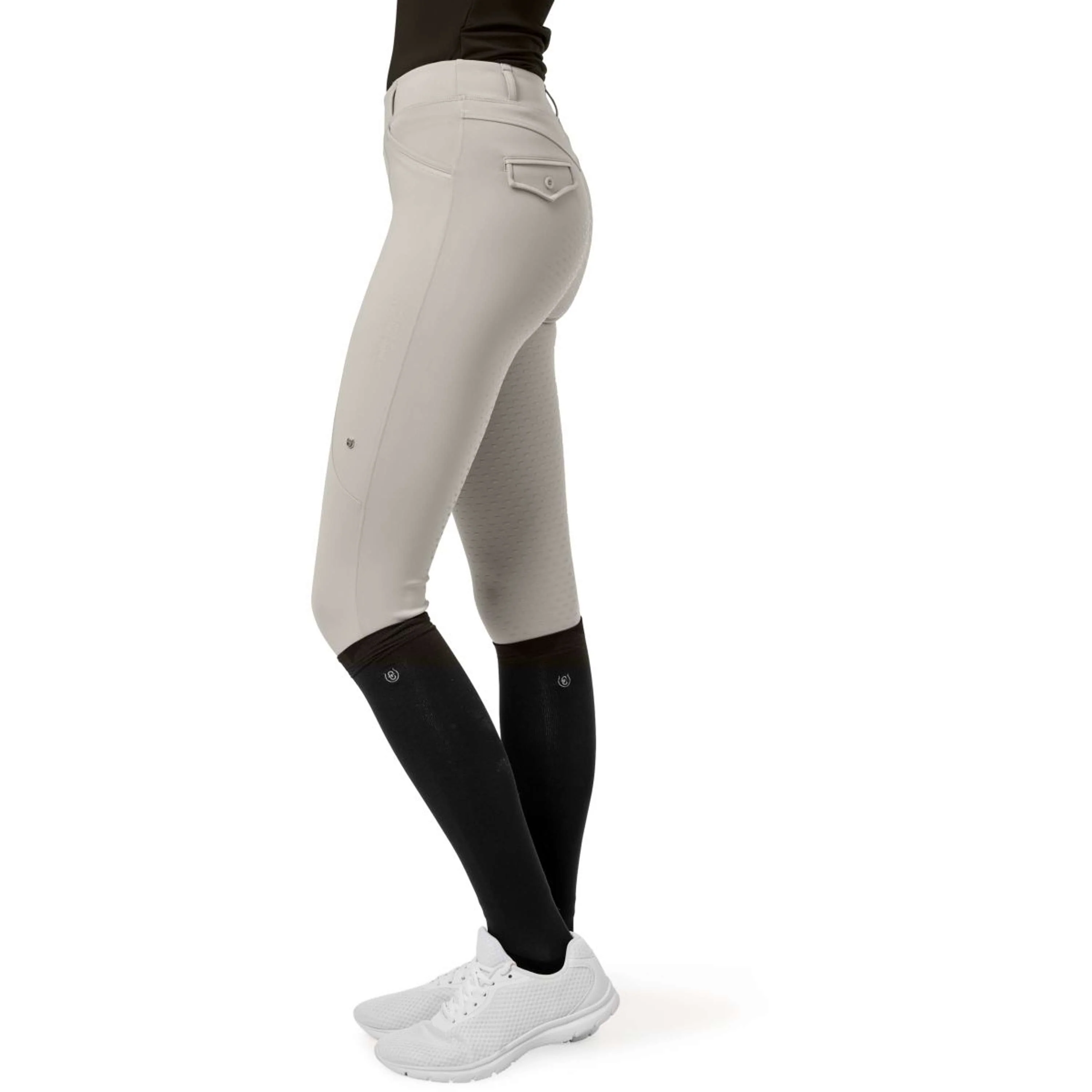 Equestrian Stockholm Legging d'Équitation Premium Full Grip Greige - Image 5