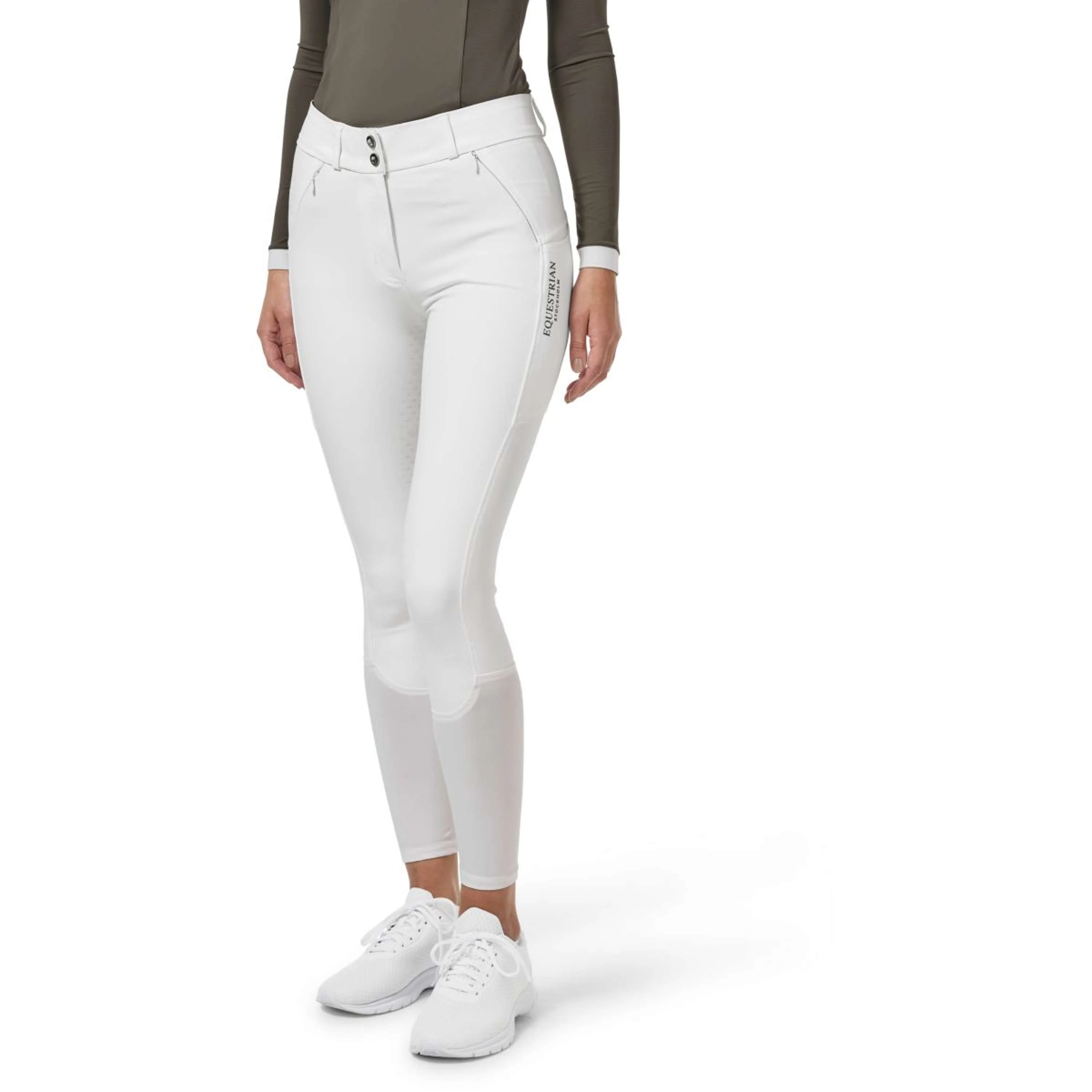 Equestrian Stockholm Pantalon d'Équitation Elite Dressage Blanc - Image 4