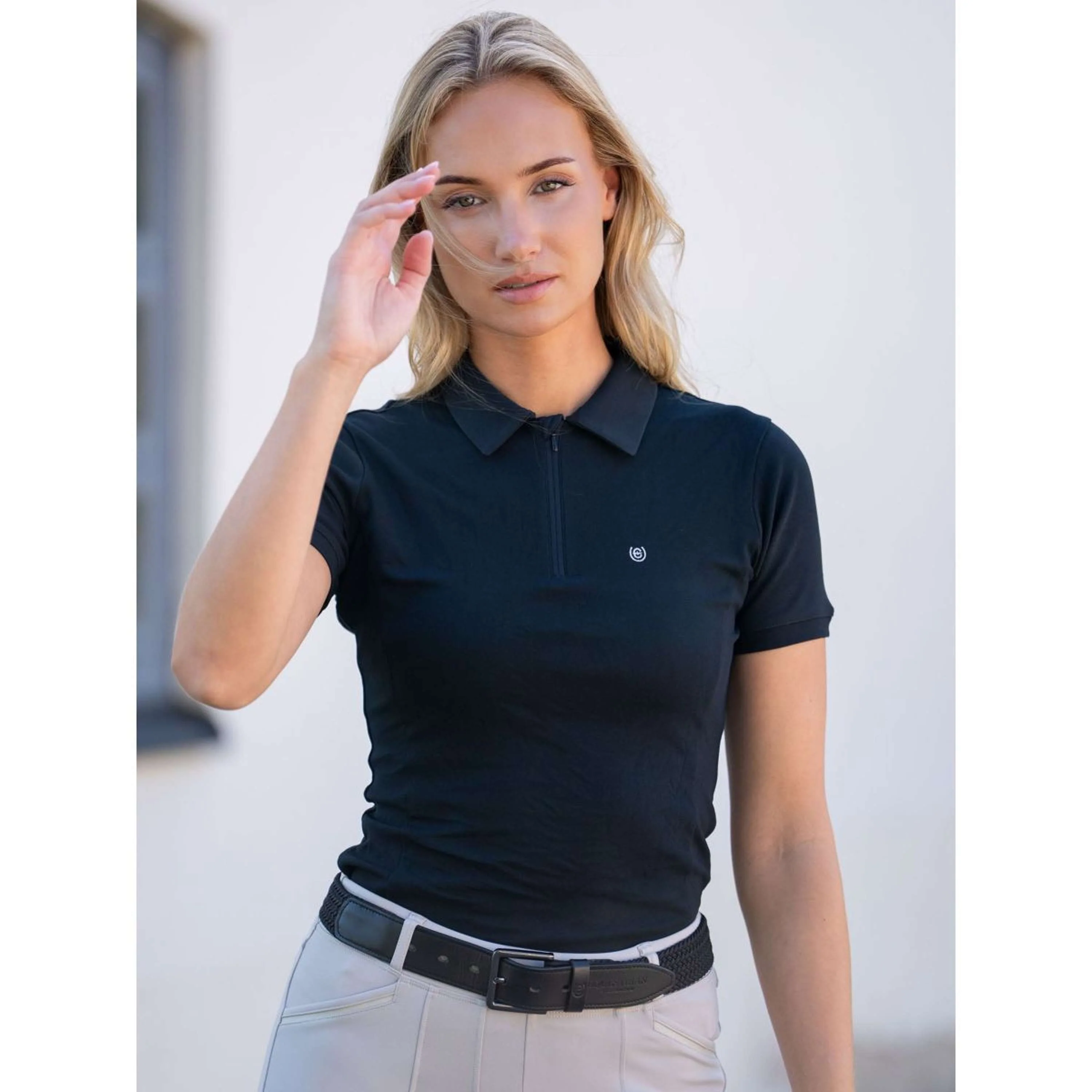 Equestrian Stockholm Polo Zip Noir - Image 2