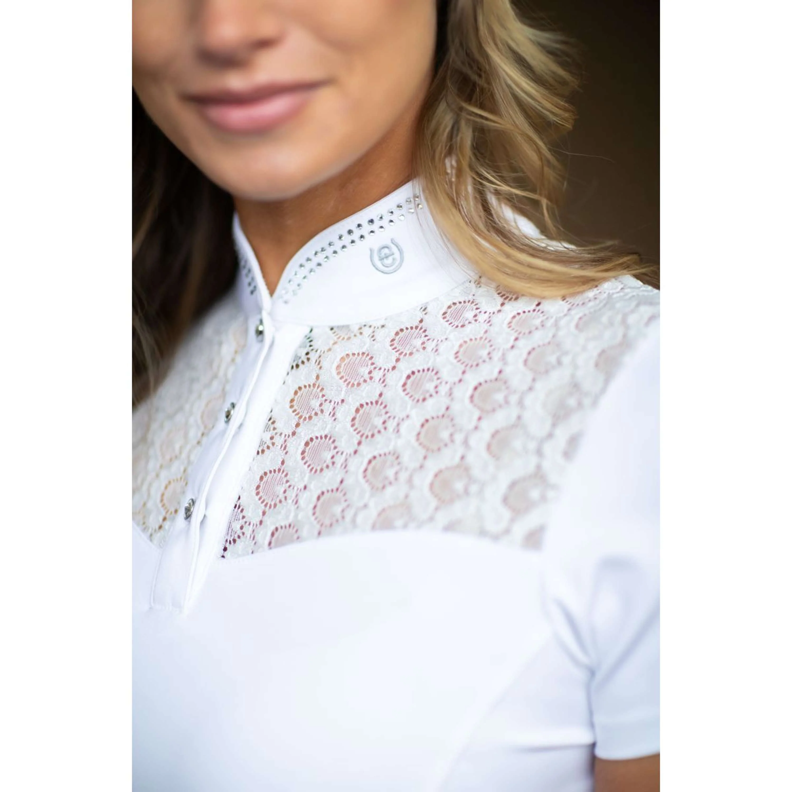 Equestrian Stockholm T-shirt de Concours Crystal Champion Blanc - Image 5