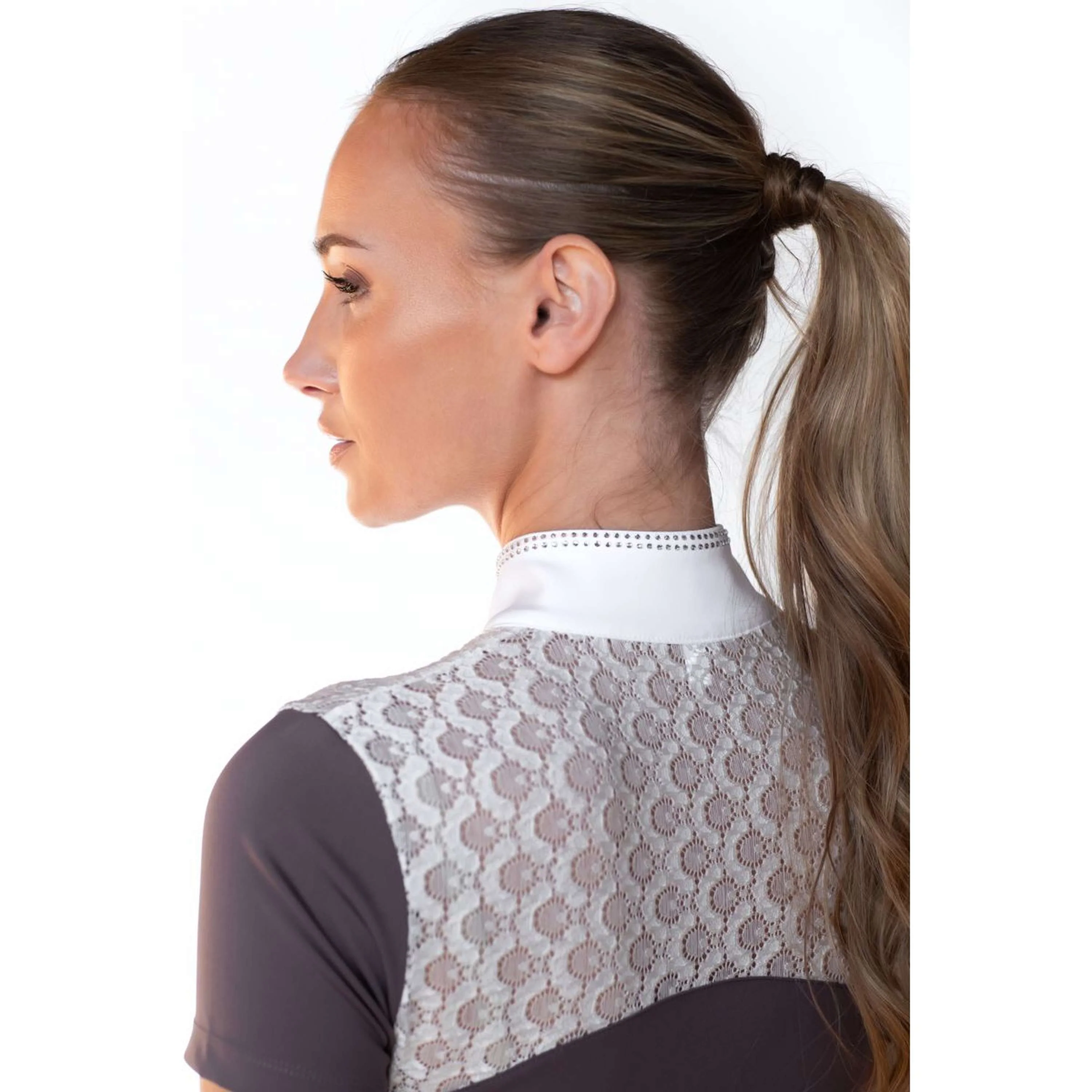 Equestrian Stockholm T-shirt de Concours Crystal Champion Blanc/Dark Violet - Image 8