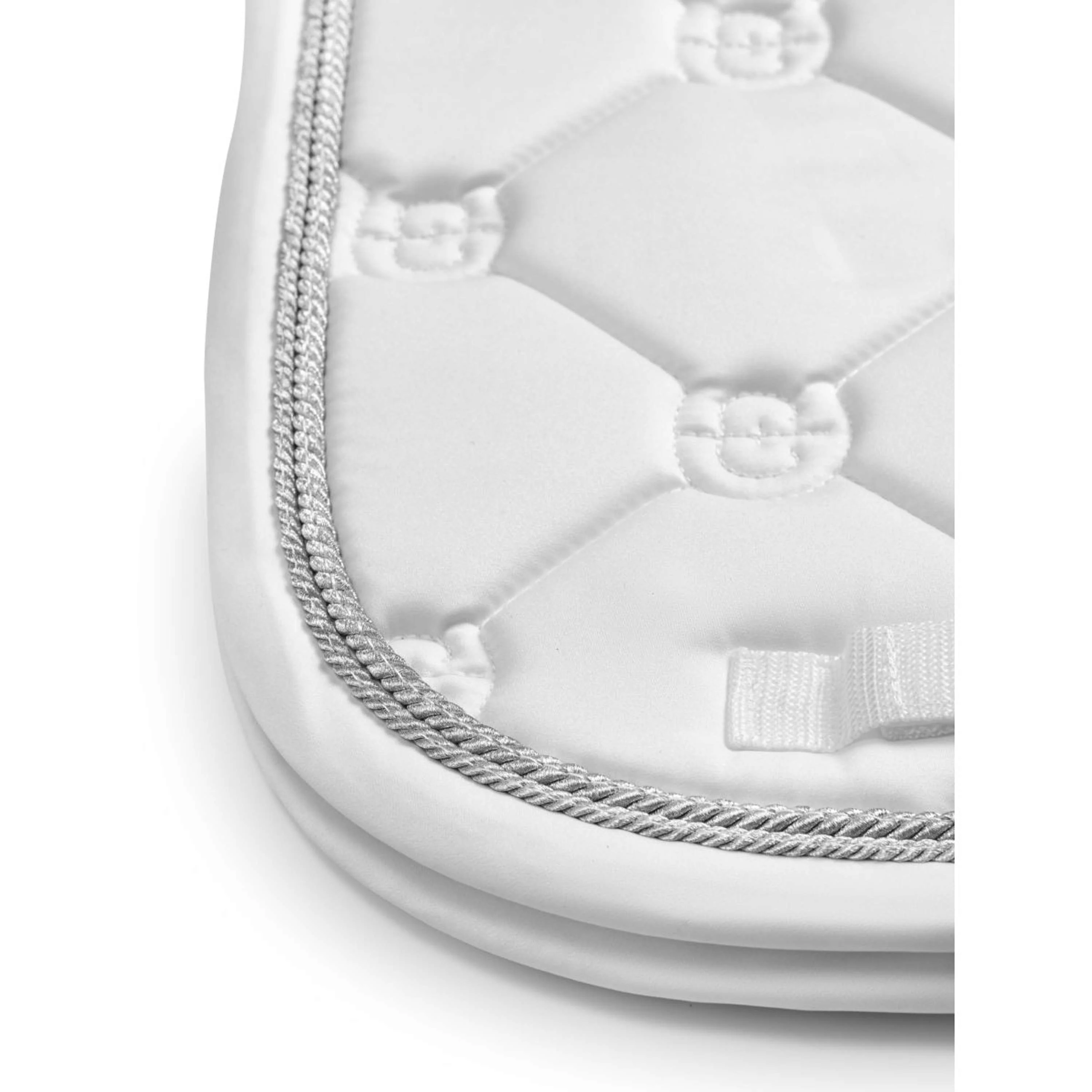 Equestrian Stockholm Tapis de Selle Dressage White Silver - Image 3