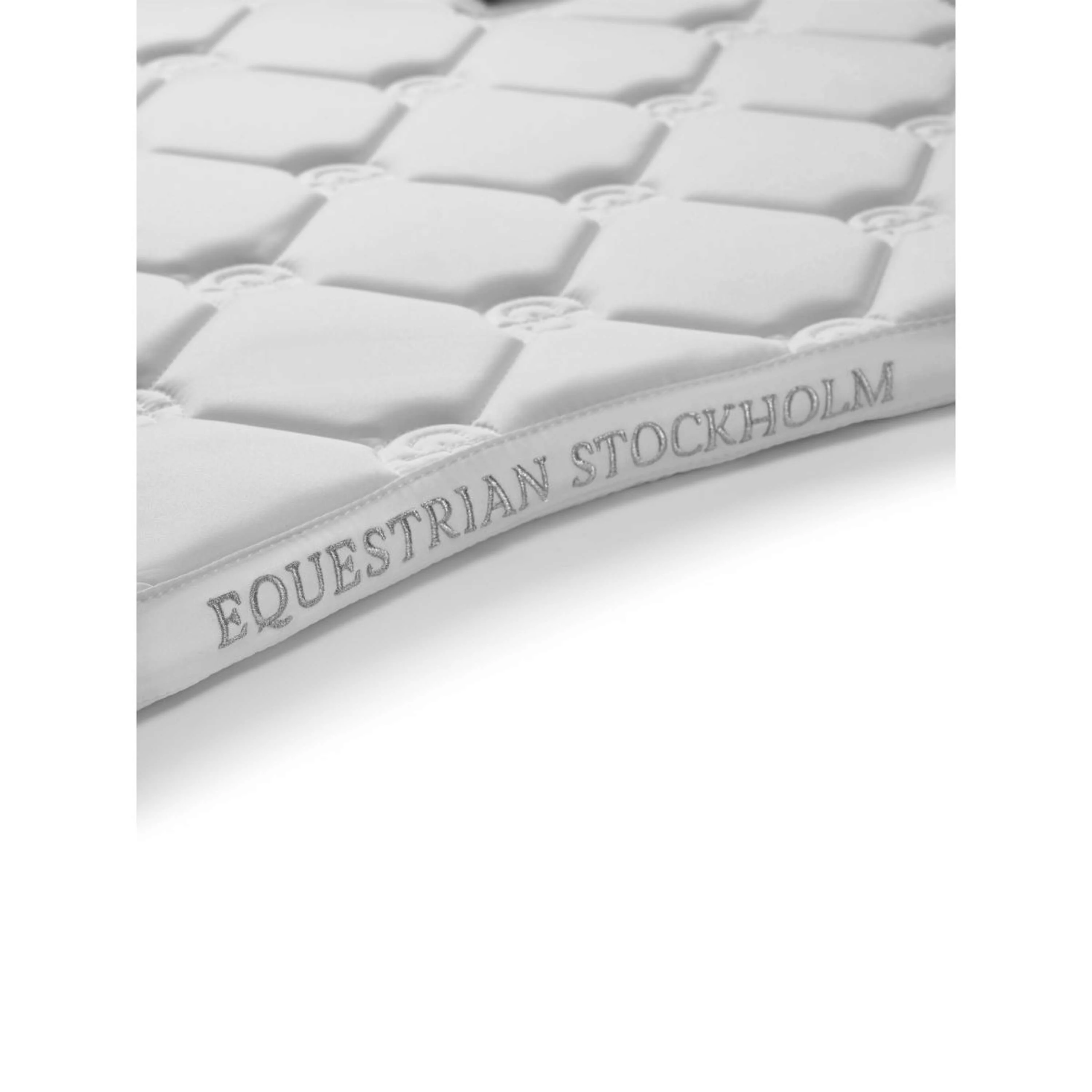 Equestrian Stockholm Tapis de Selle Dressage White Silver - Image 4