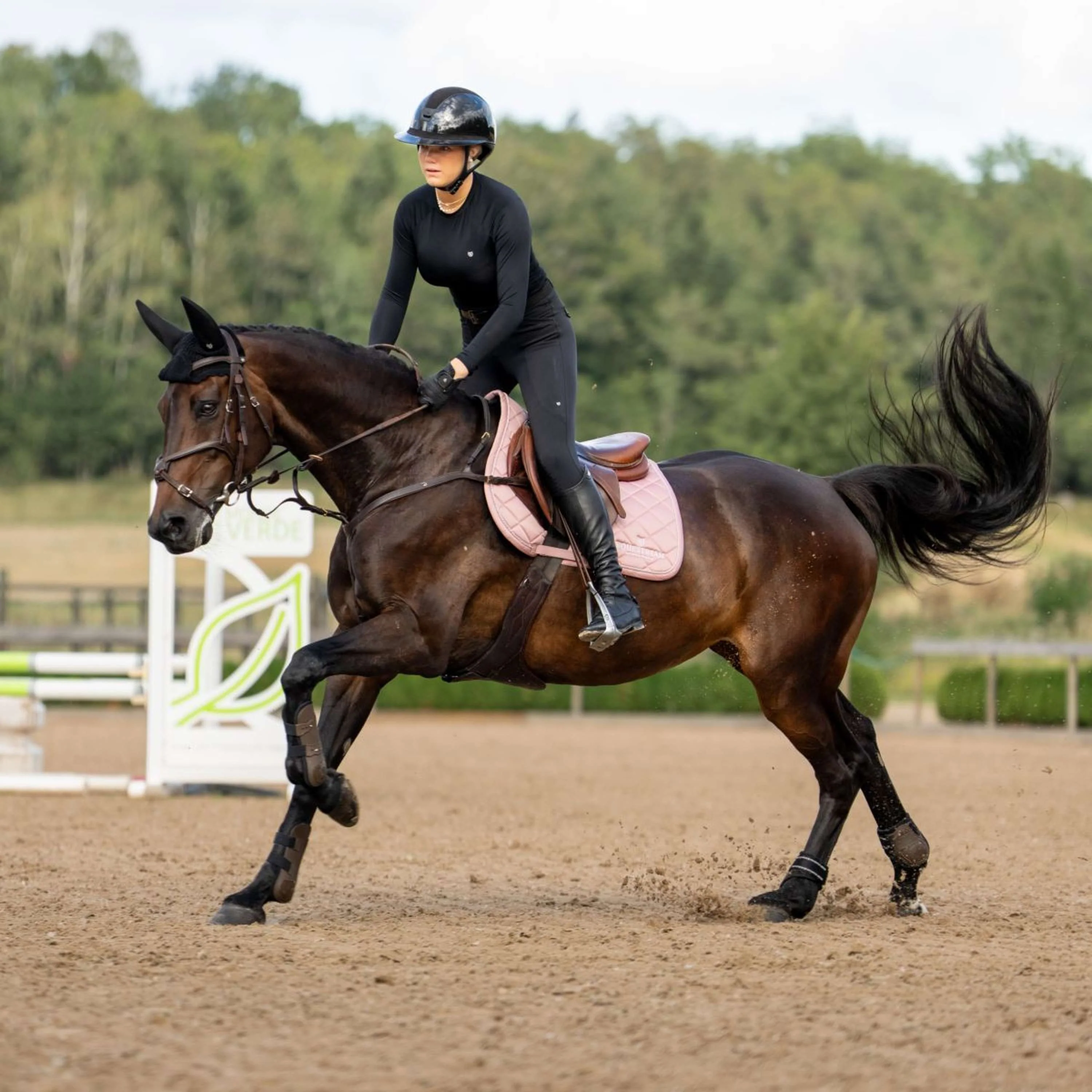 Equestrian Stockholm Tapis de Selle Line de Saut Rose - Image 9