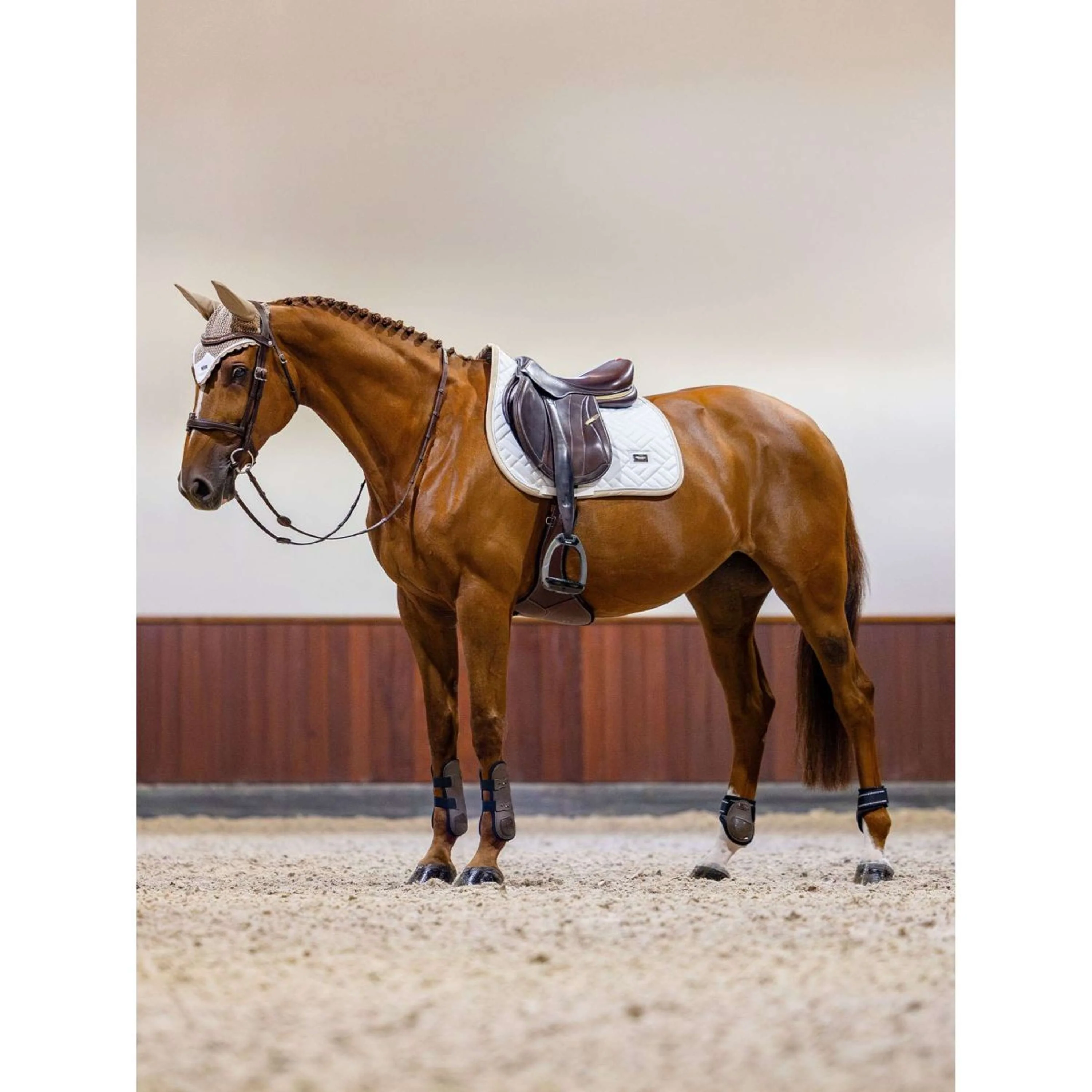 Equestrian Stockholm Tapis de Selle Modern de Saut White Sand - Image 3