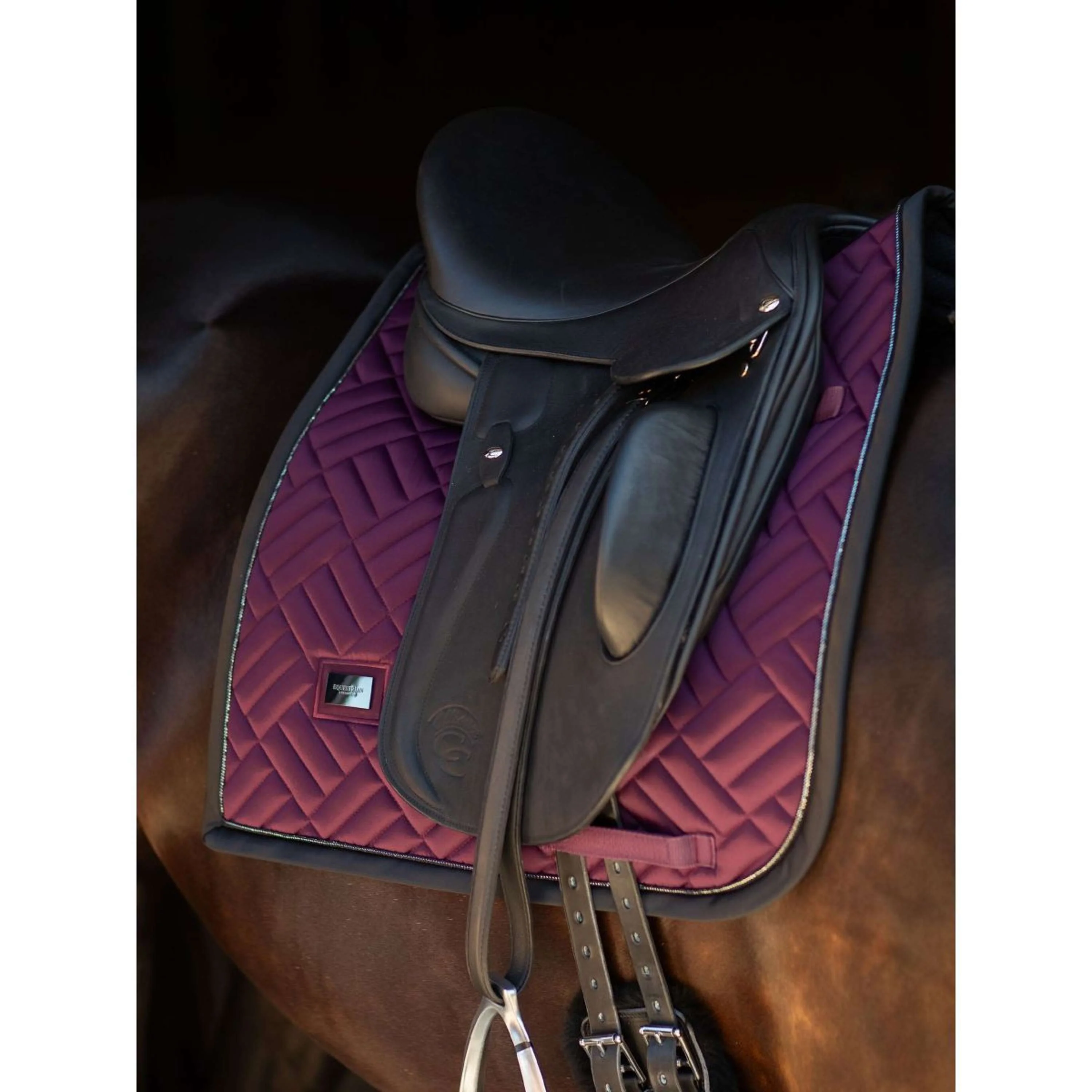 Equestrian Stockholm Tapis de Selle Modern Dressage Purple Night - Image 2