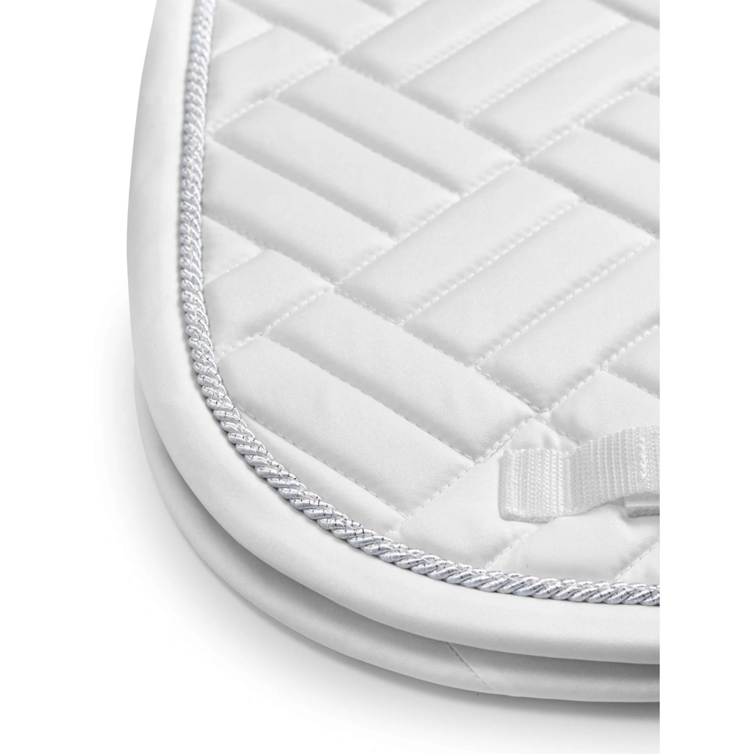 Equestrian Stockholm Tapis de Selle Modern Dressage White Silver - Image 3