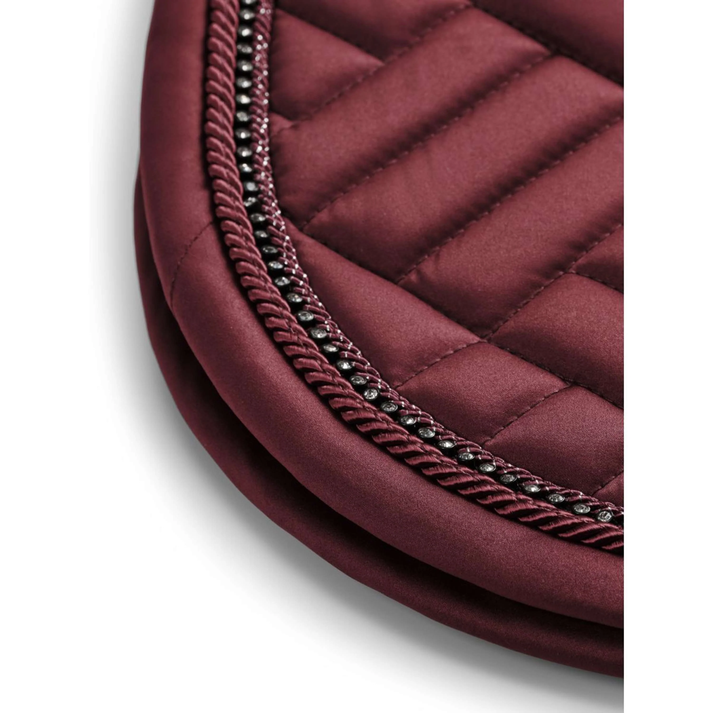 Equestrian Stockholm Tapis de Selle Vegan Fur de Saut Crystal Bordeaux - Image 7