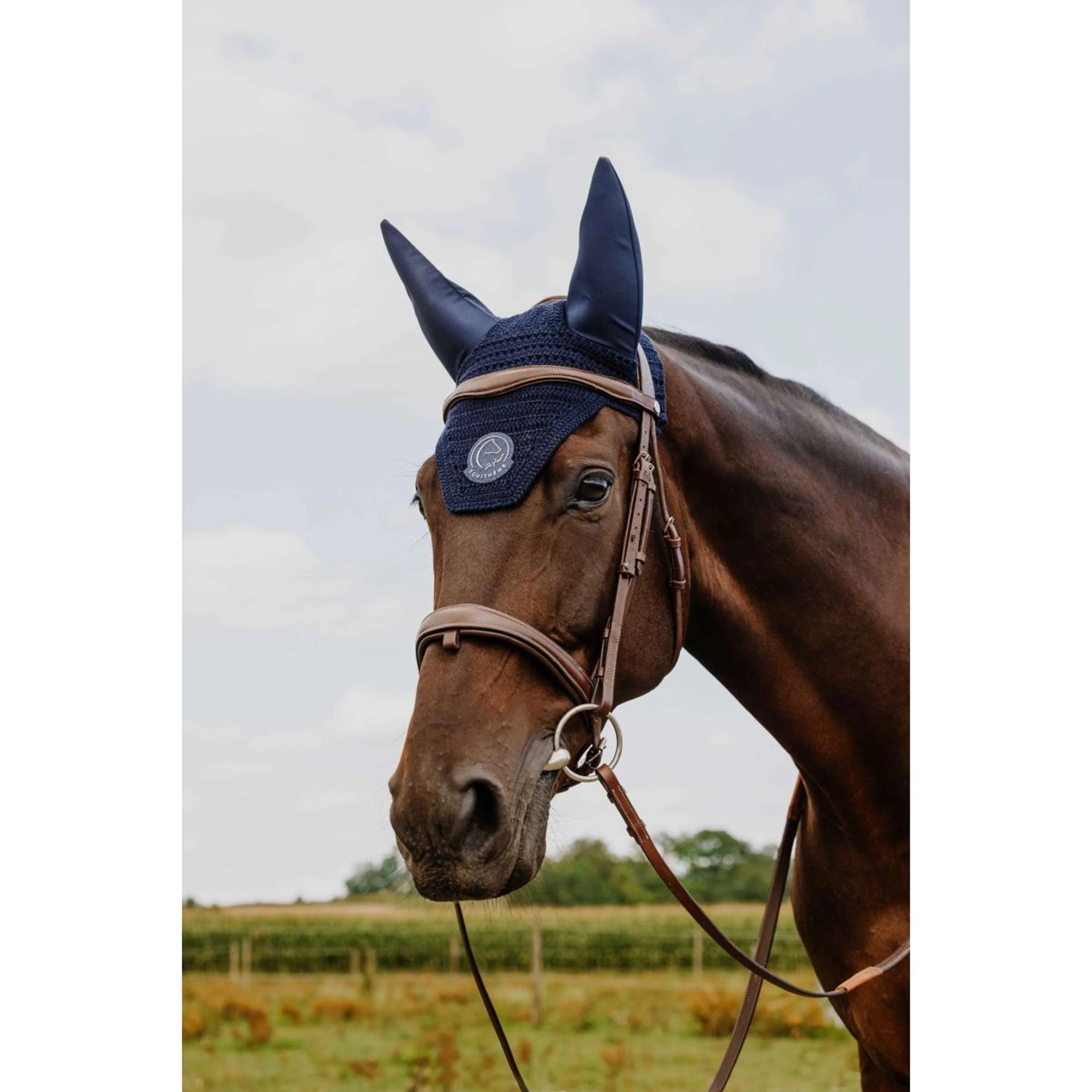 EQUITHÈME Bonnet Anti-Mouches Je Taime Competition Bleu - Image 2