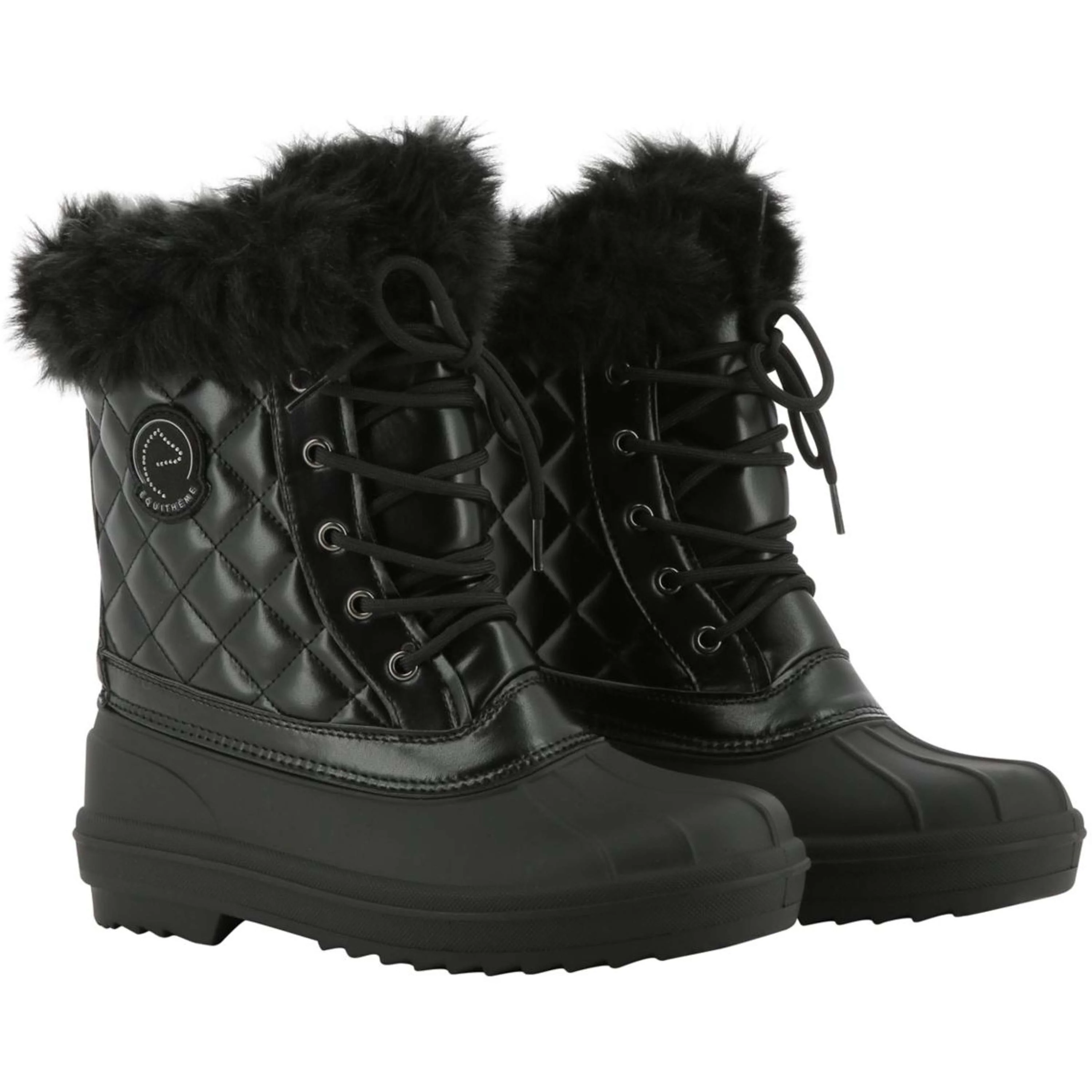 EQUITHÈME Bottes d'Extérieur Je T Aime Hiver Noir - Image 4