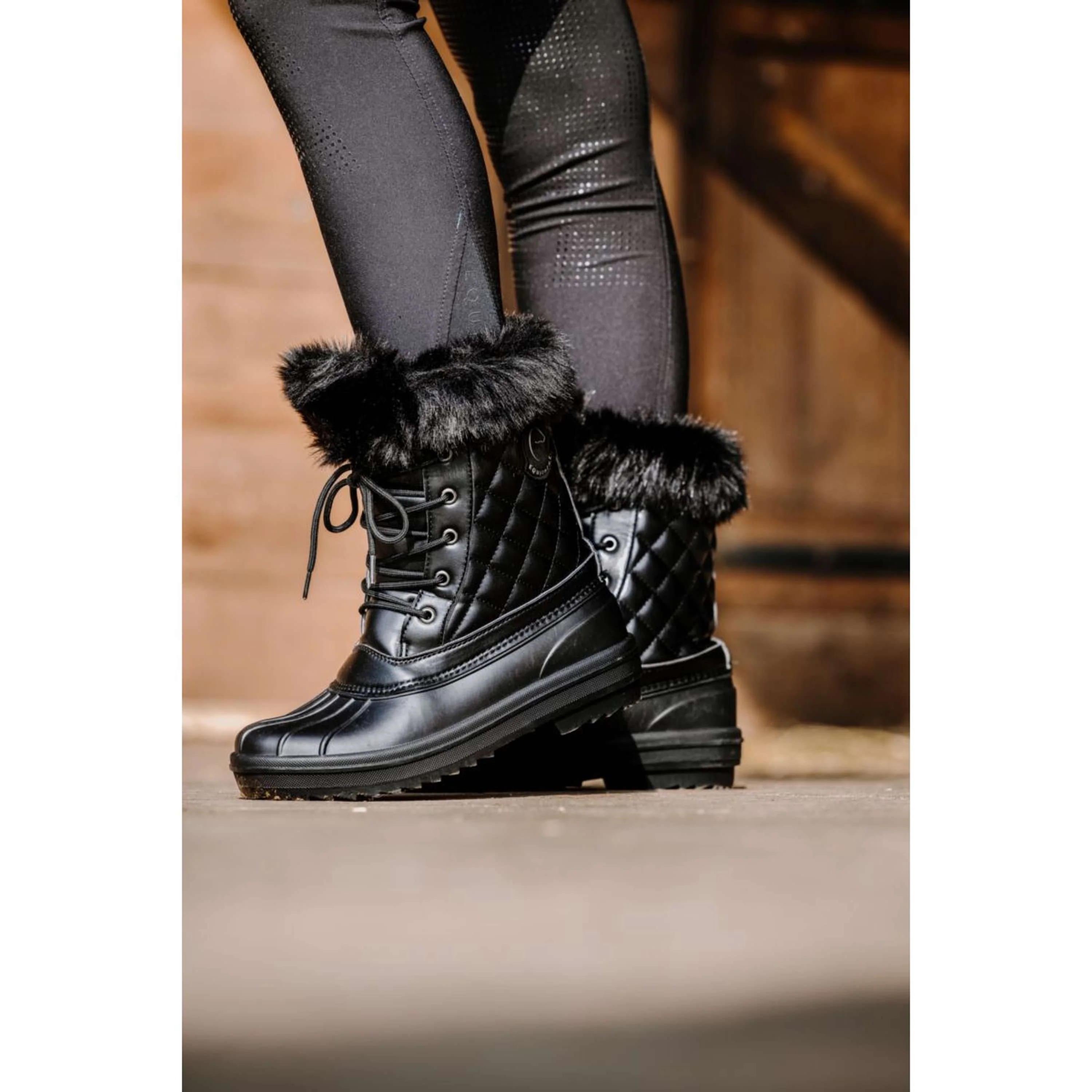 EQUITHÈME Bottes d'Extérieur Je T Aime Hiver Noir - Image 5