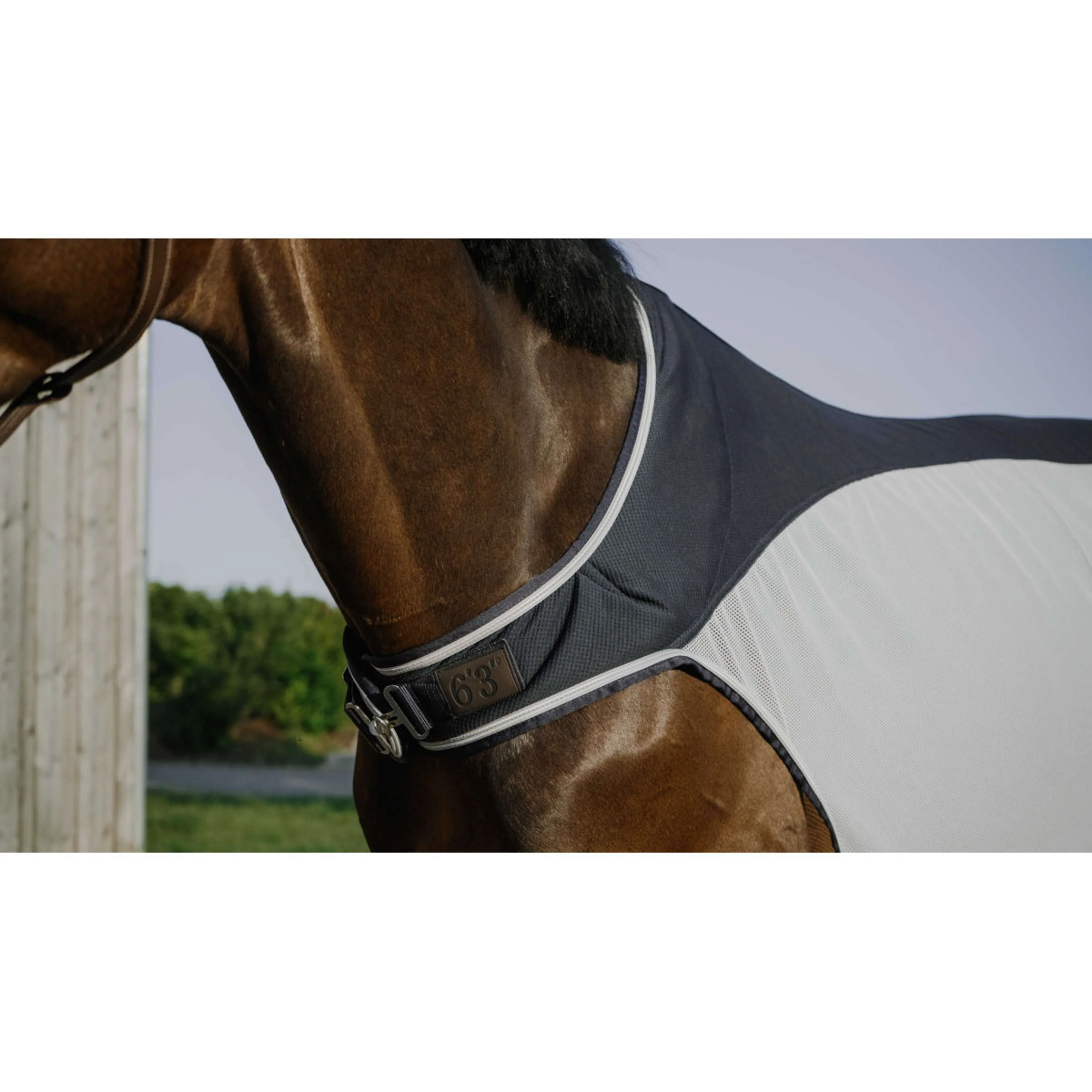 EQUITHÈME Chemise de Marcheur Flycool Marine/Blanc - Image 2