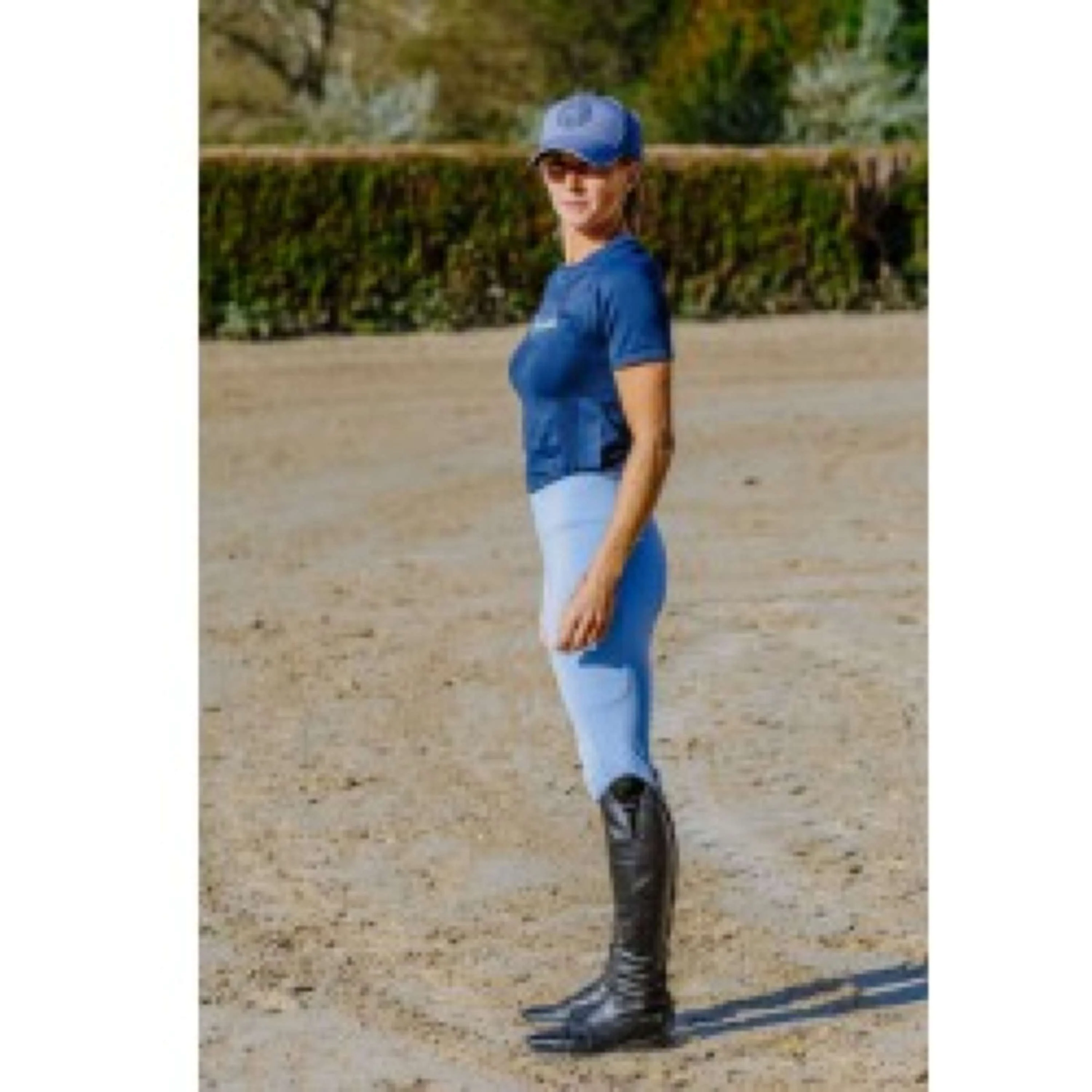 EQUITHÈME Chemise Elena Seamless Bleu/Bleu clair - Image 5