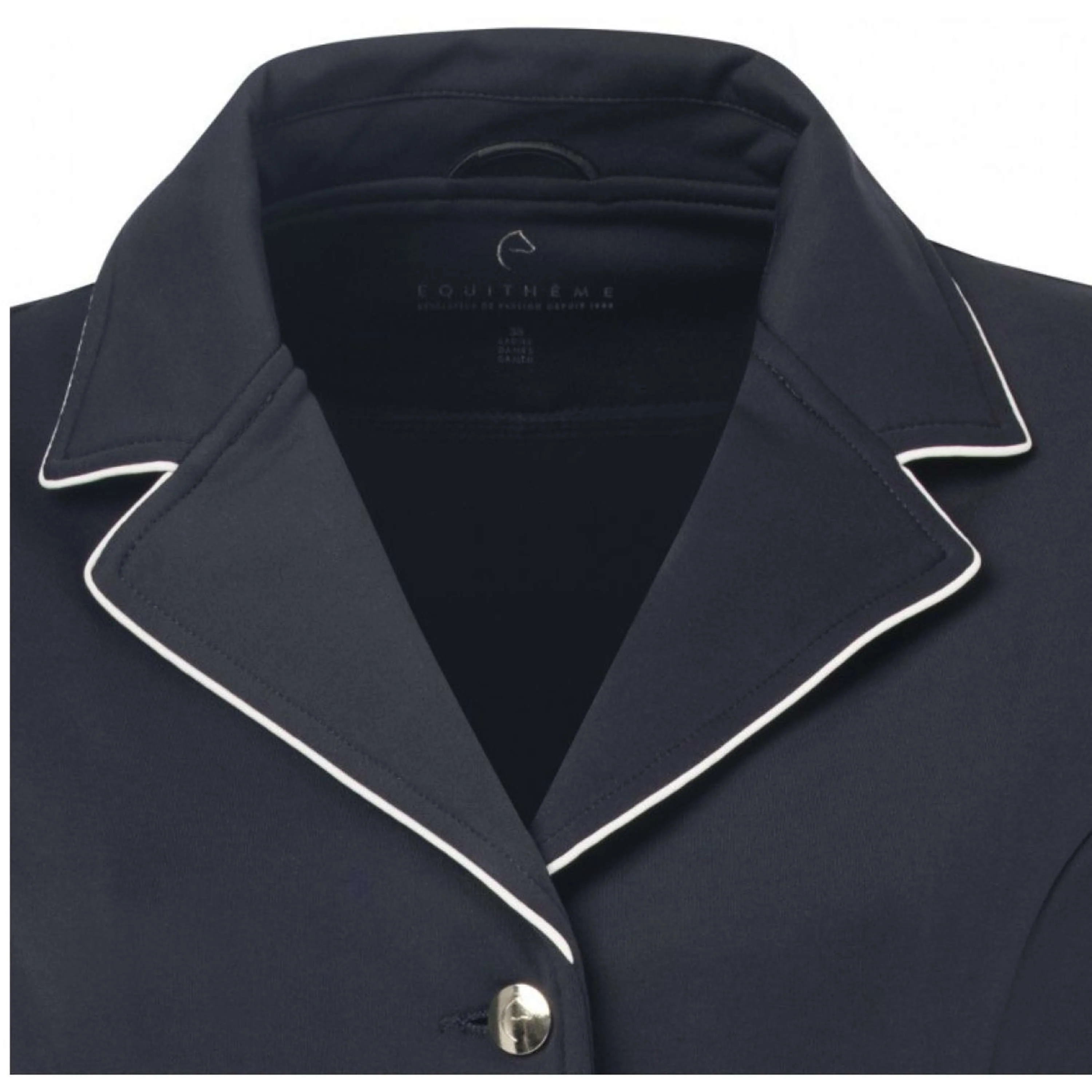 EQUITHÈME Competition Jacket Soft Classic Marine bleu/blanc - Image 3