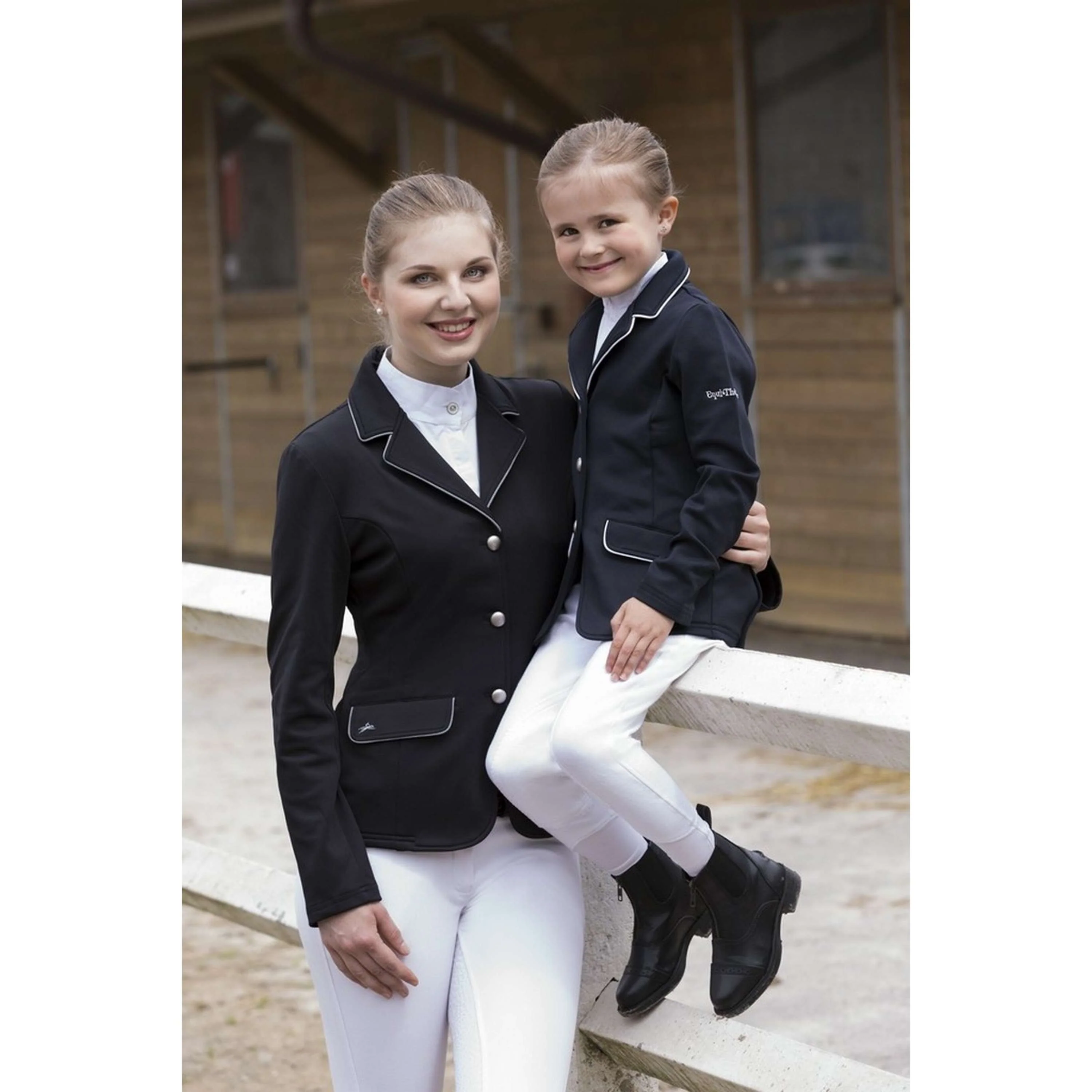 EQUITHÈME Competition Jacket Soft Classic Marine bleu/blanc - Image 6
