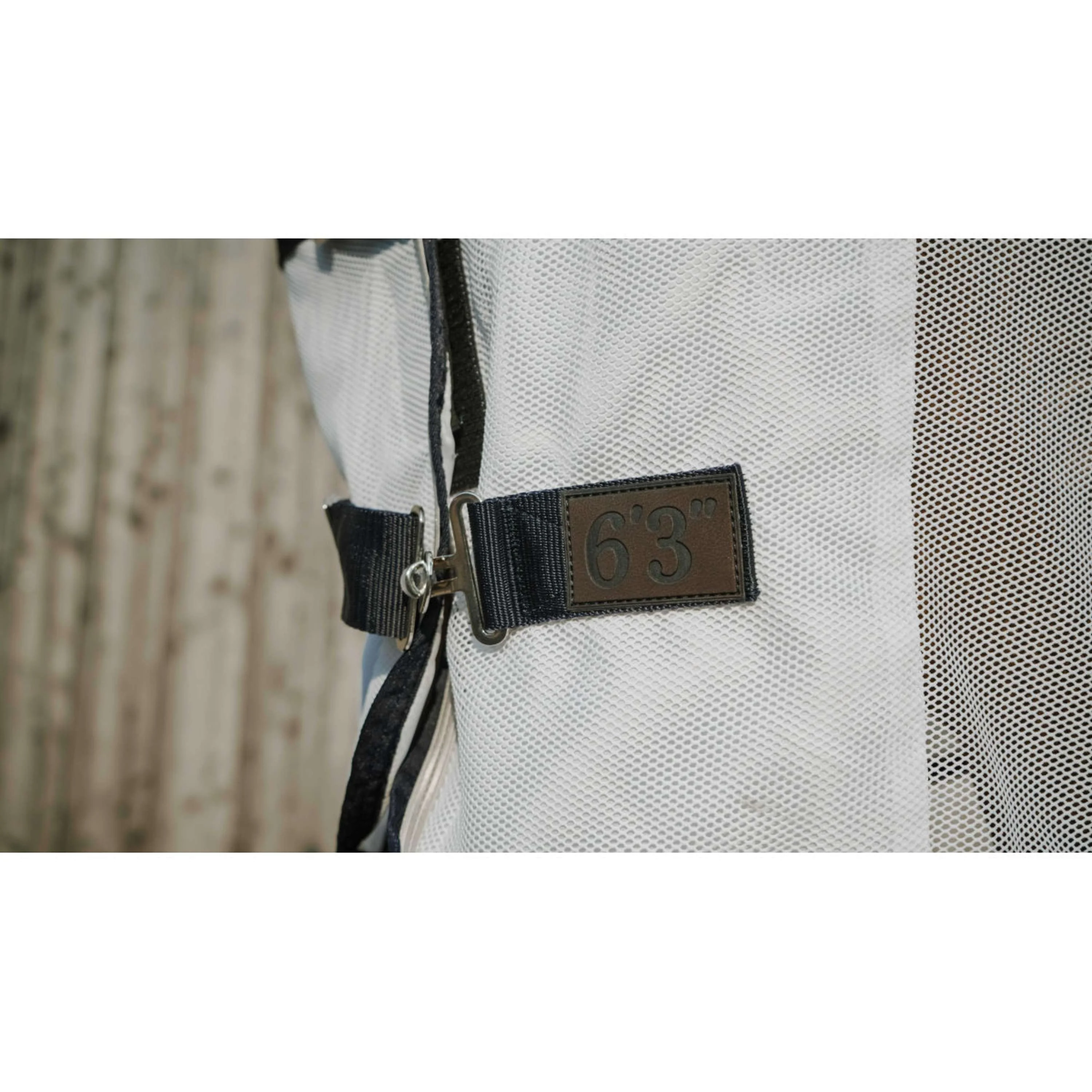 EQUITHÈME Couverture Anti-Mouches Flycool Combo avec Couvre-cou Marine/Blanc - Image 3