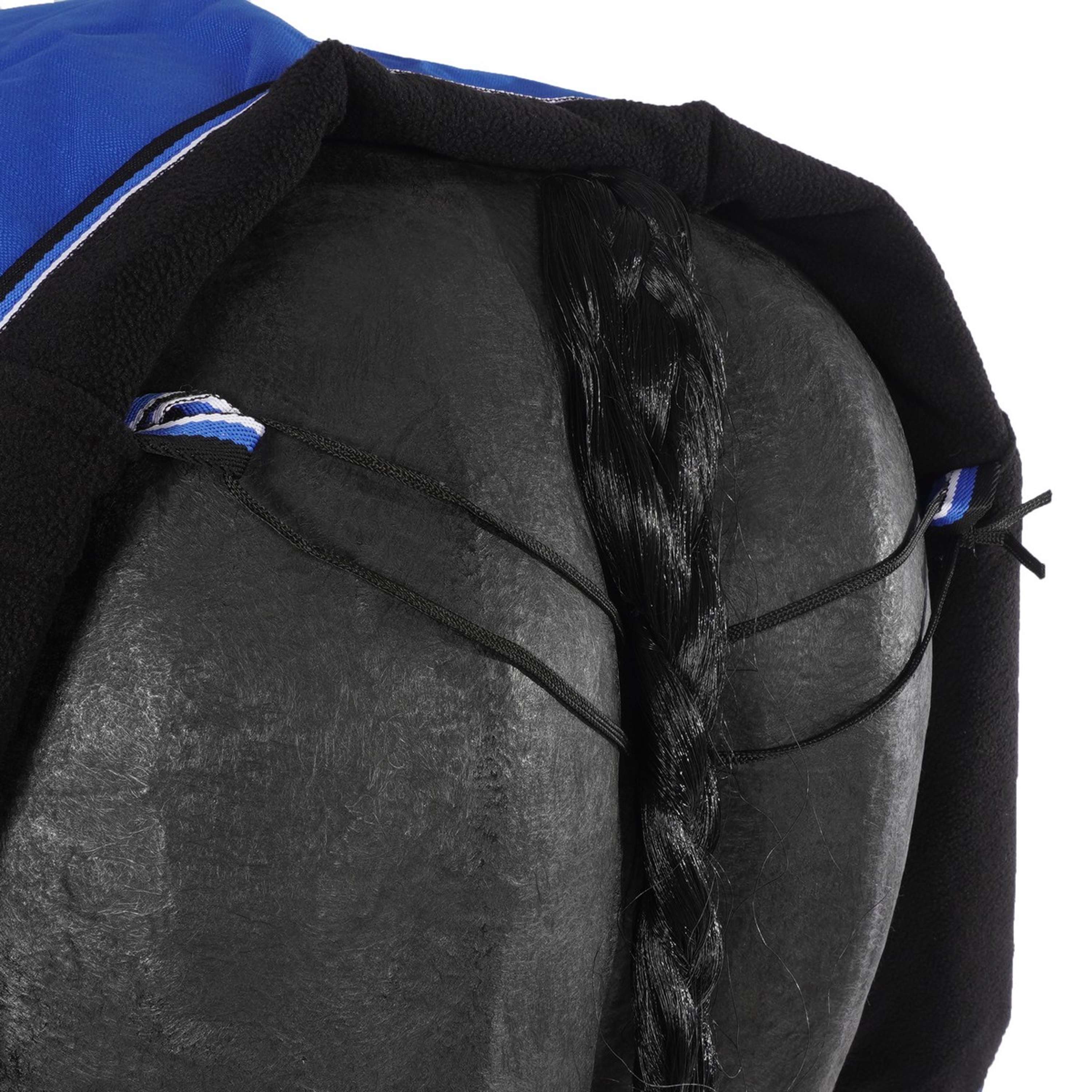 EQUITHÈME Couvre-reins Tyrex 1200D Fleece Bleu/Noir - Image 4