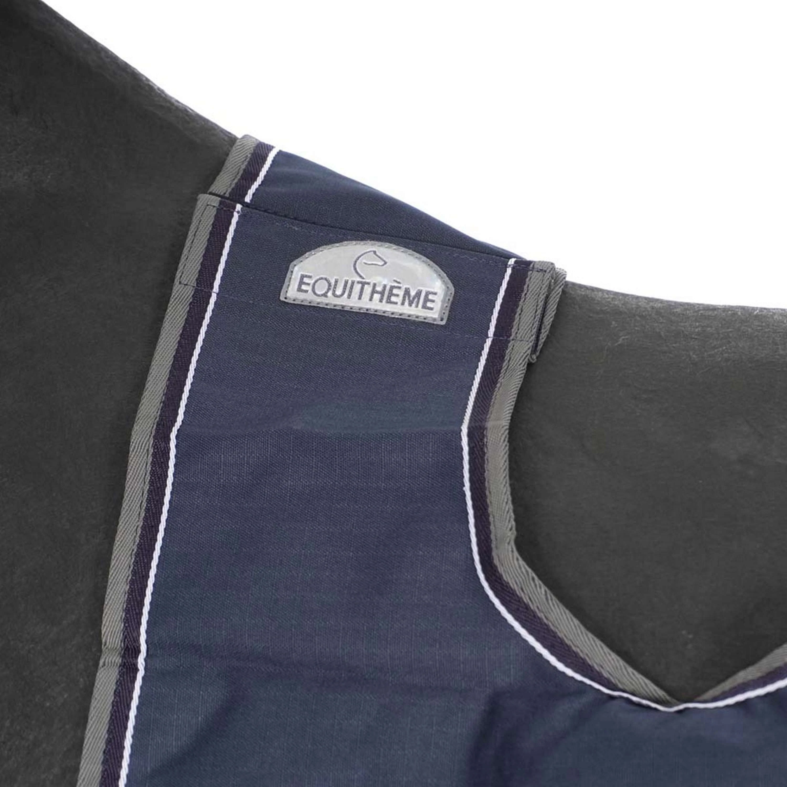 EQUITHÈME Couvre-reins Tyrex Polycotton 600D Noir/Bleu - Image 2