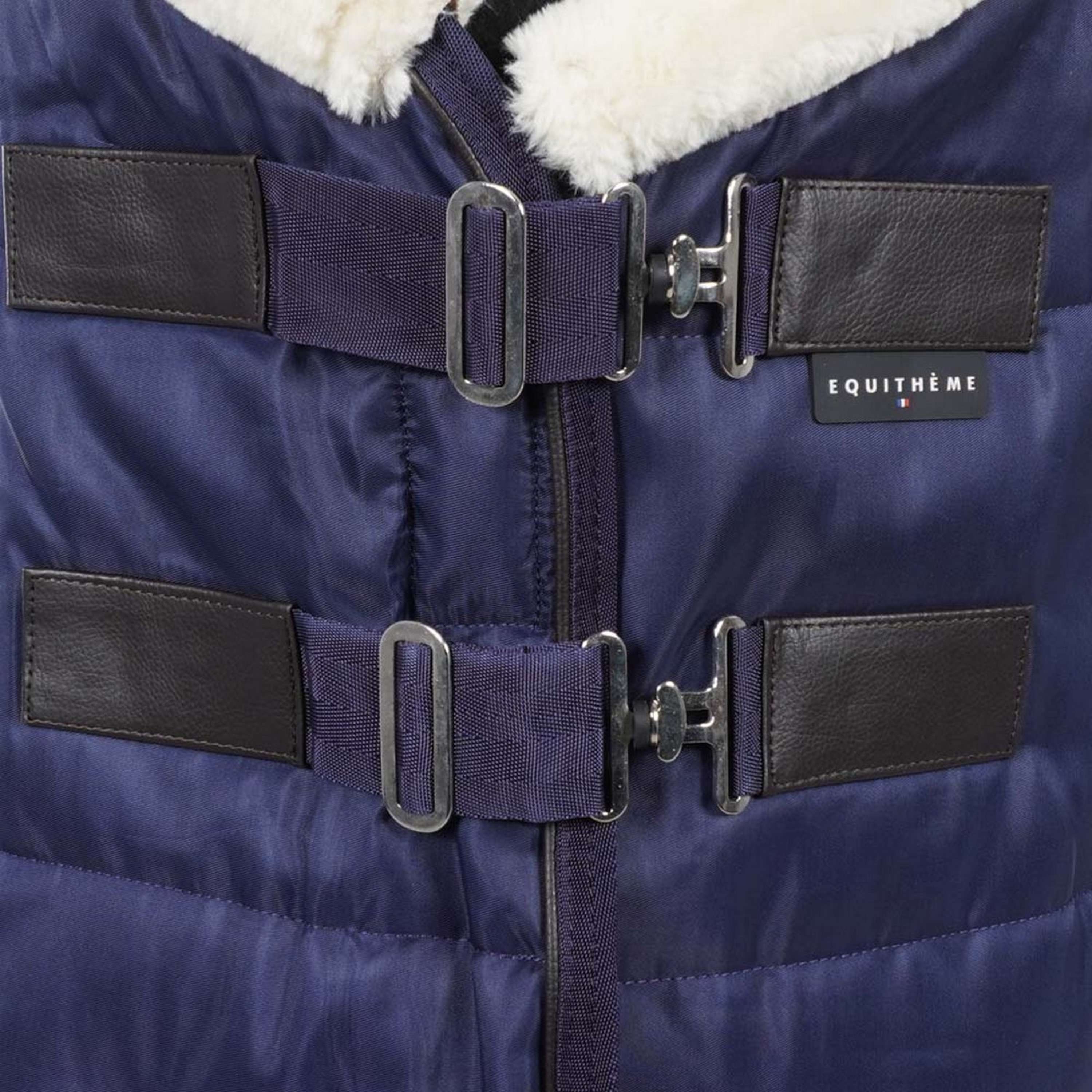 EQUITHÈME Couverture d'Écurie Teddy 200g Marin - Image 5