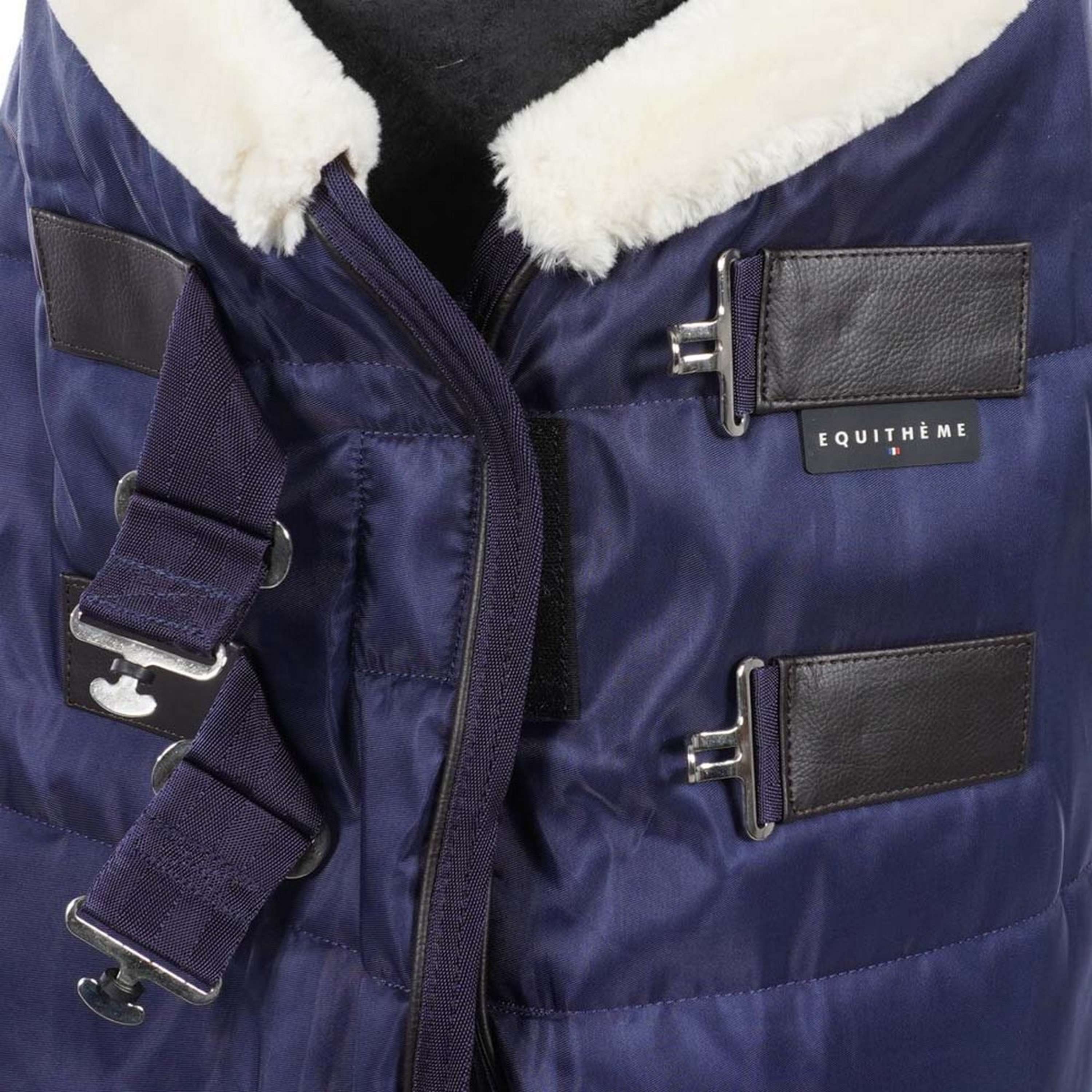 EQUITHÈME Couverture d'Écurie Teddy 200g Marin - Image 6