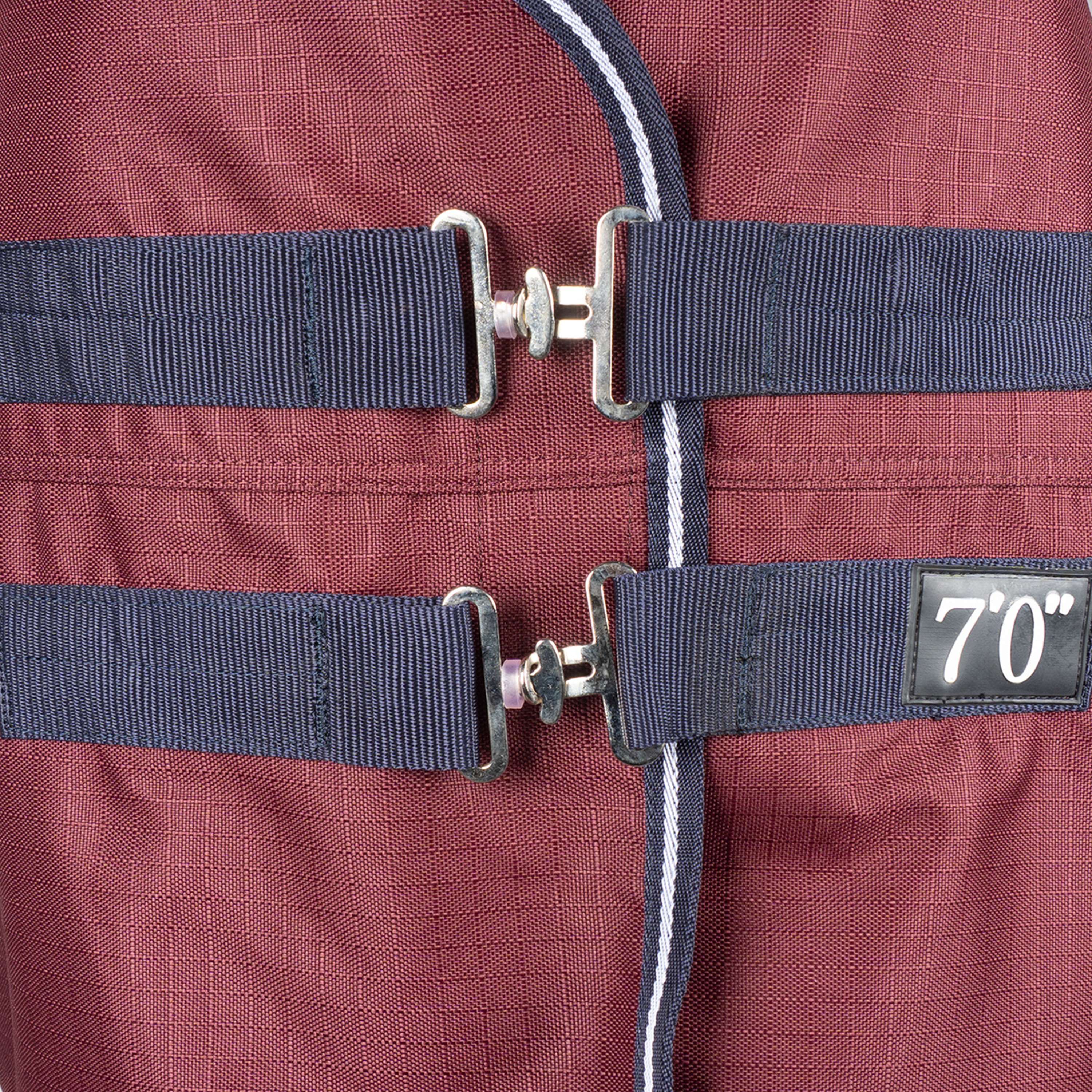 EQUITHÈME Couverture d'Extérieur Tyrex 1200D 0g High Neck Bordeaux - Image 5