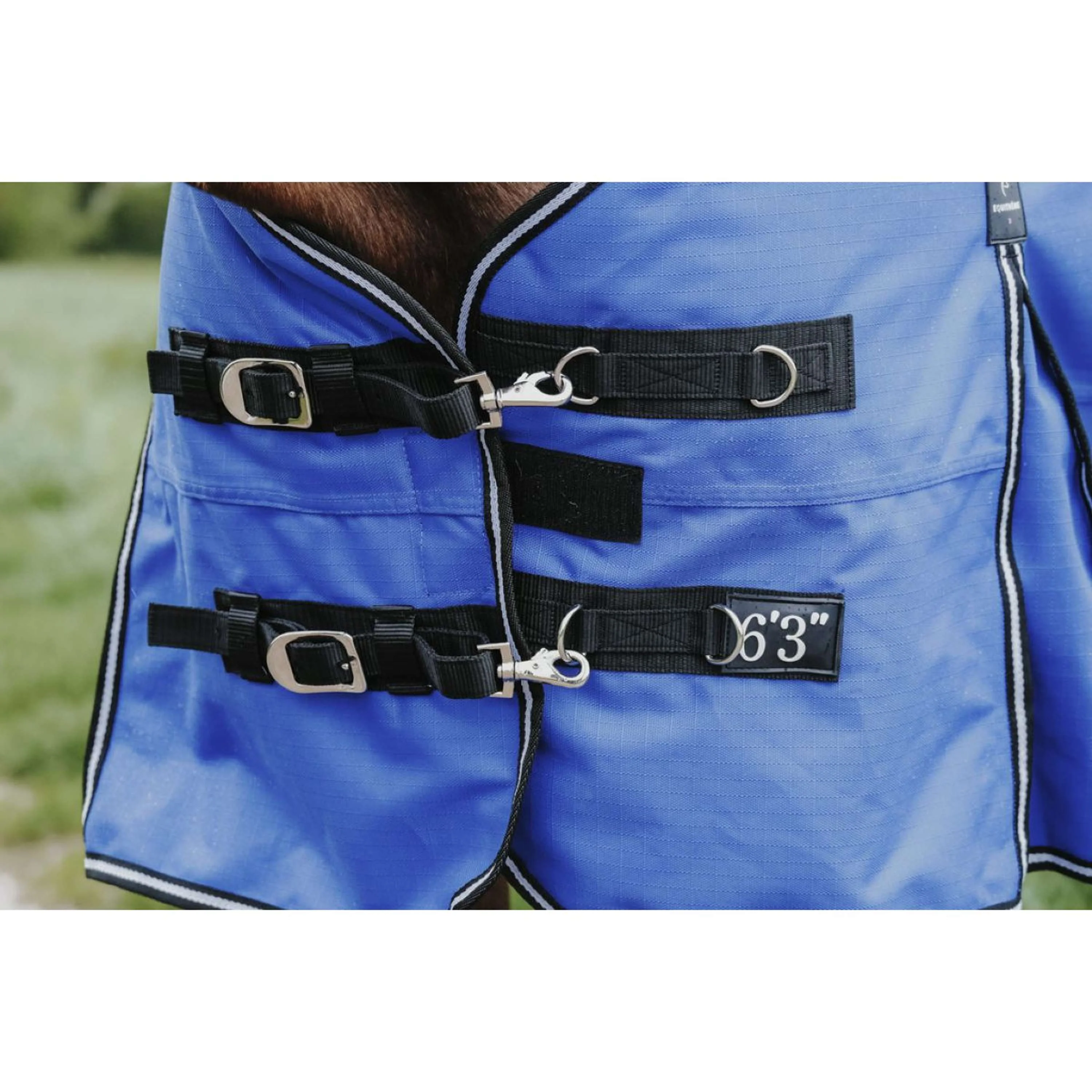 EQUITHÈME Couverture d'Extérieur Tyrex 1200D 300g Aisance Combo Bleu Royal - Image 6