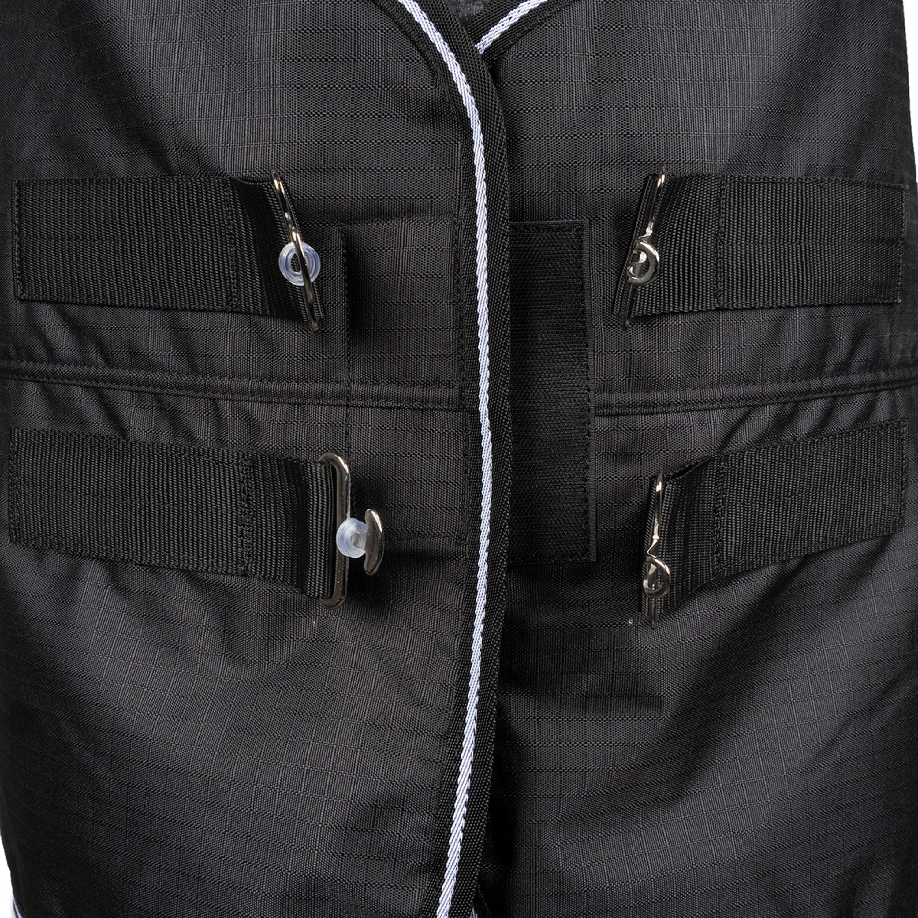 EQUITHÈME Couverture d'Extérieur Tyrex 600D Standard 150g Noir - Image 6