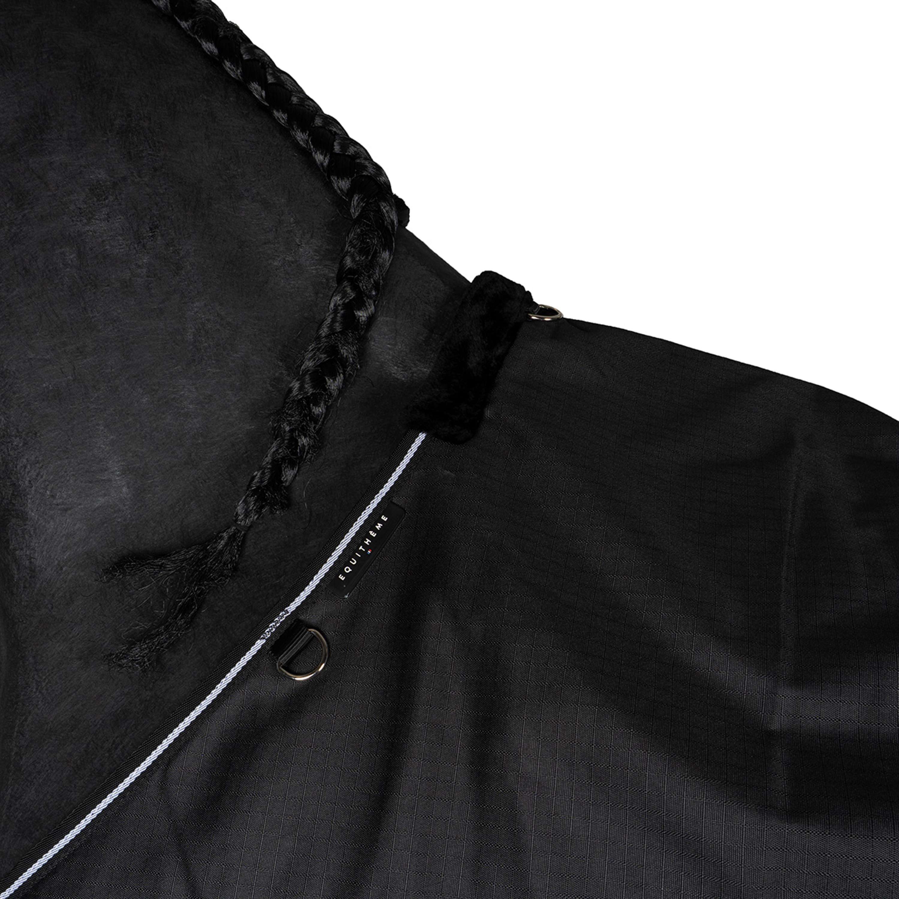 EQUITHÈME Couverture d'Extérieur Tyrex 600D Standard 150g Noir - Image 7