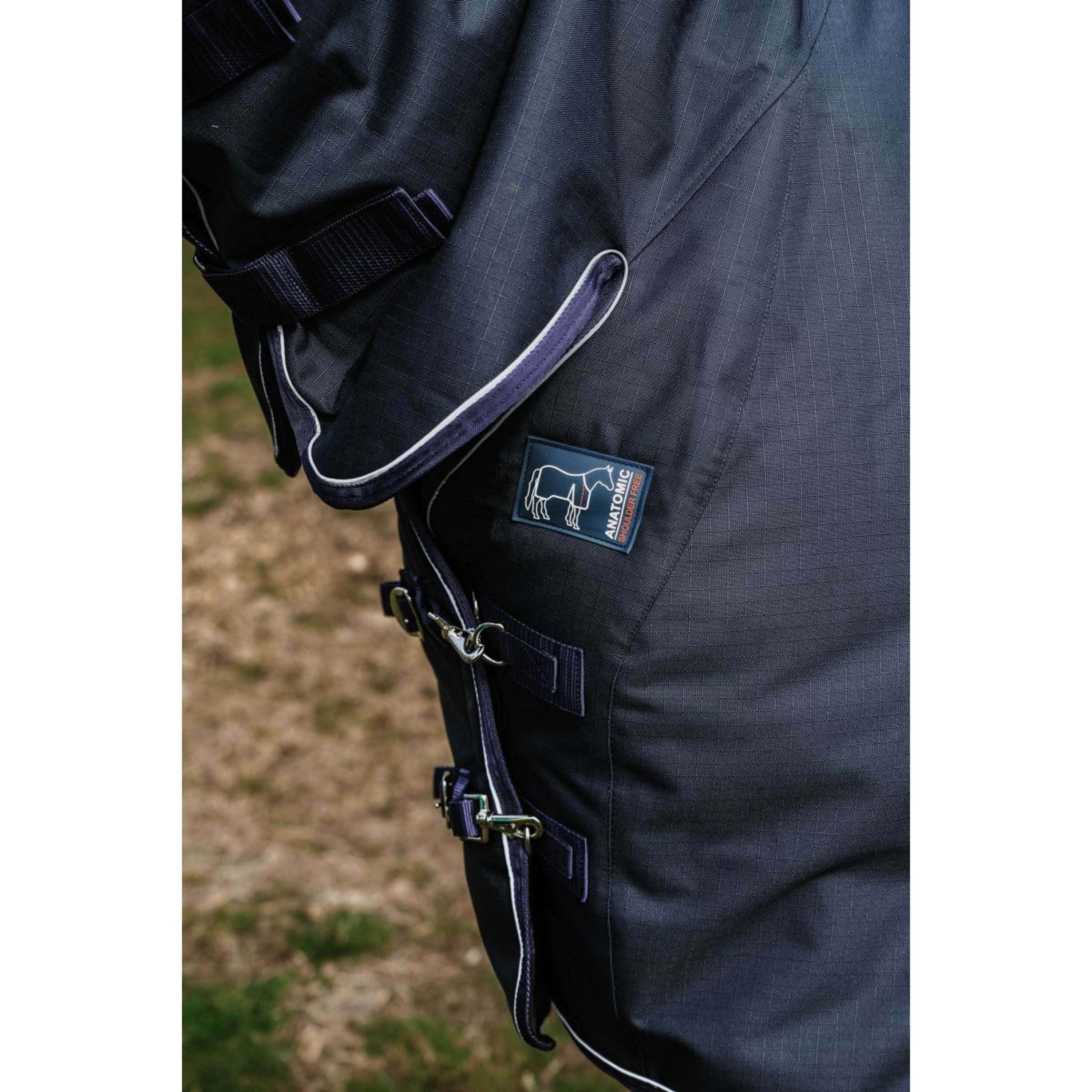 EQUITHÈME Couverture d'Extérieur Anatomic Combi 1200D 100g Marin - Image 5