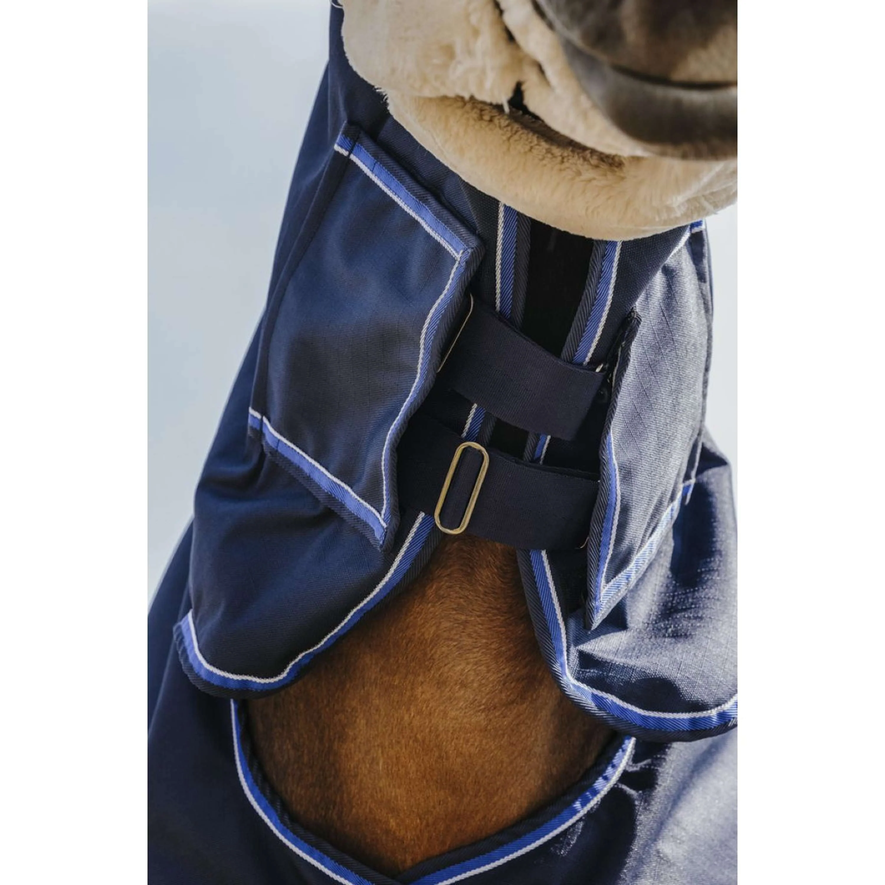 EQUITHÈME Couverture d'Extérieur Classic 1200D Combo 300g Marin - Image 2