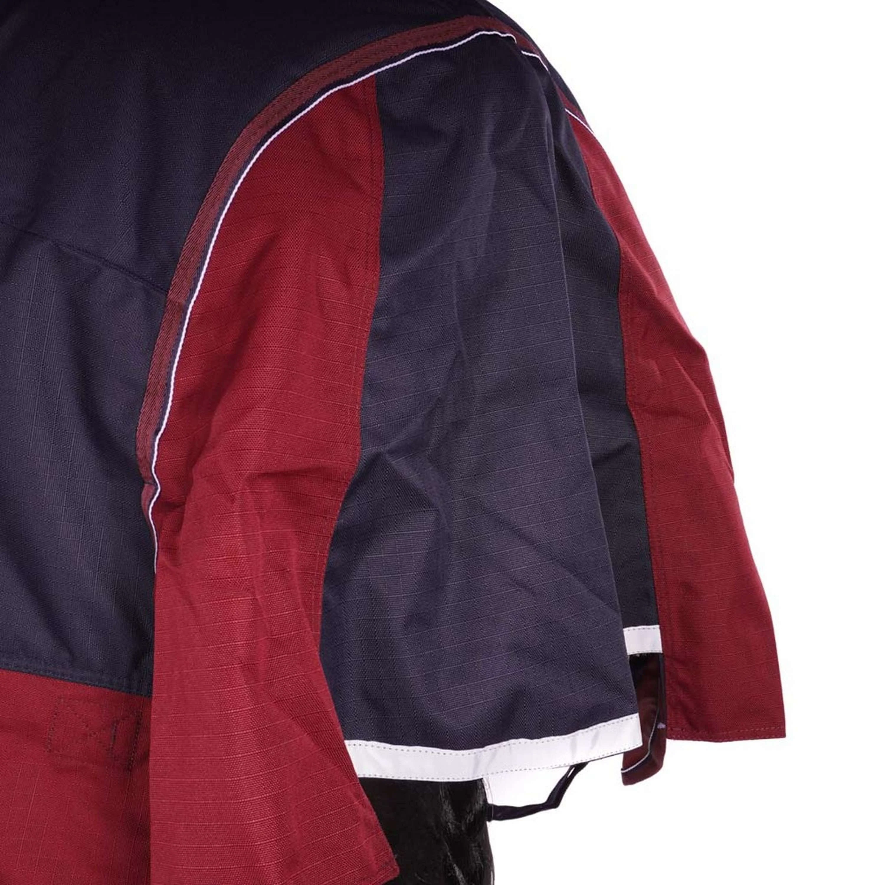 EQUITHÈME Couverture d'Extérieur Tyrex 1200D 0g Marine/Bordeaux - Image 7