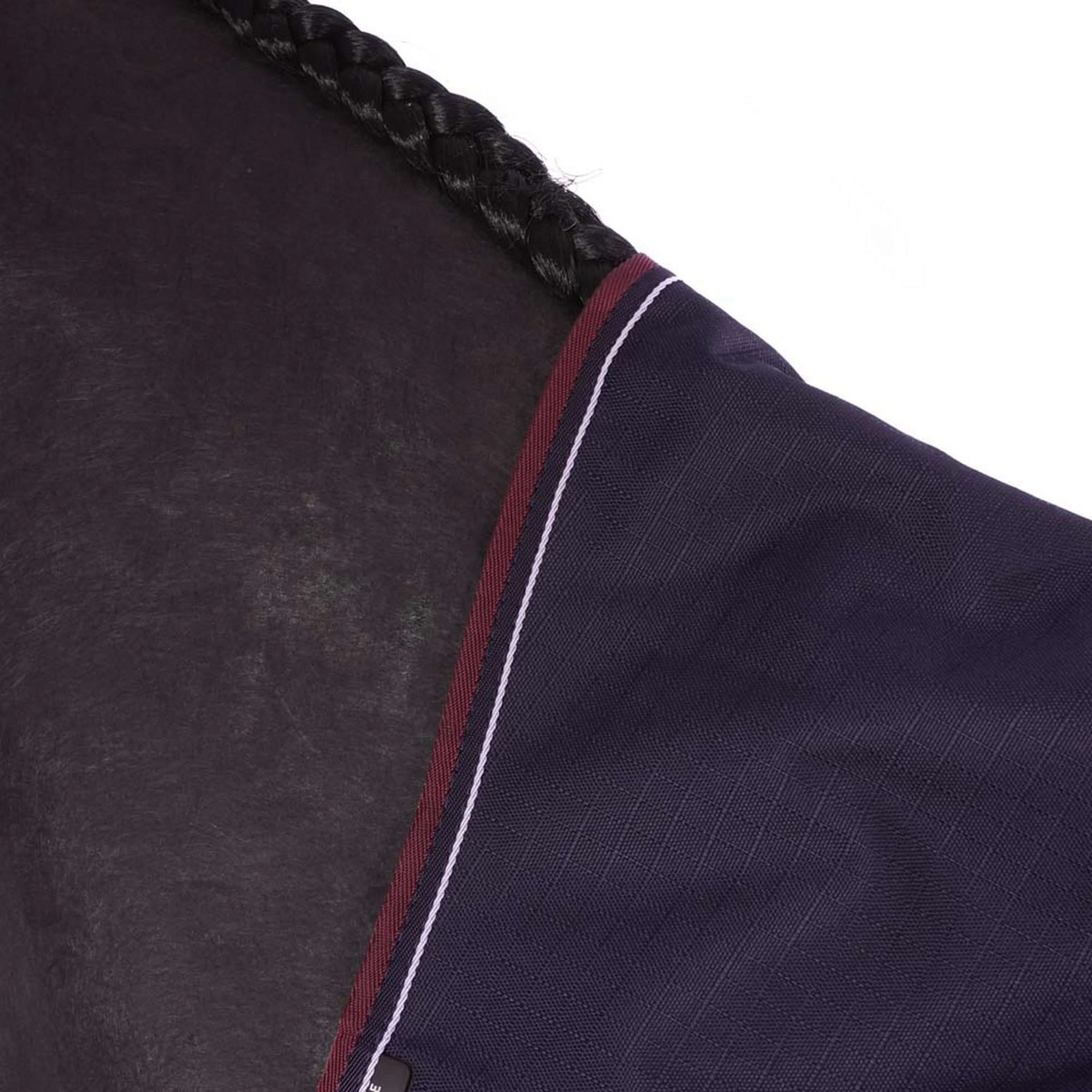 EQUITHÈME Couverture d'Extérieur Tyrex 1200D 50g avec Demi Cou Marine/Bordeaux - Image 8