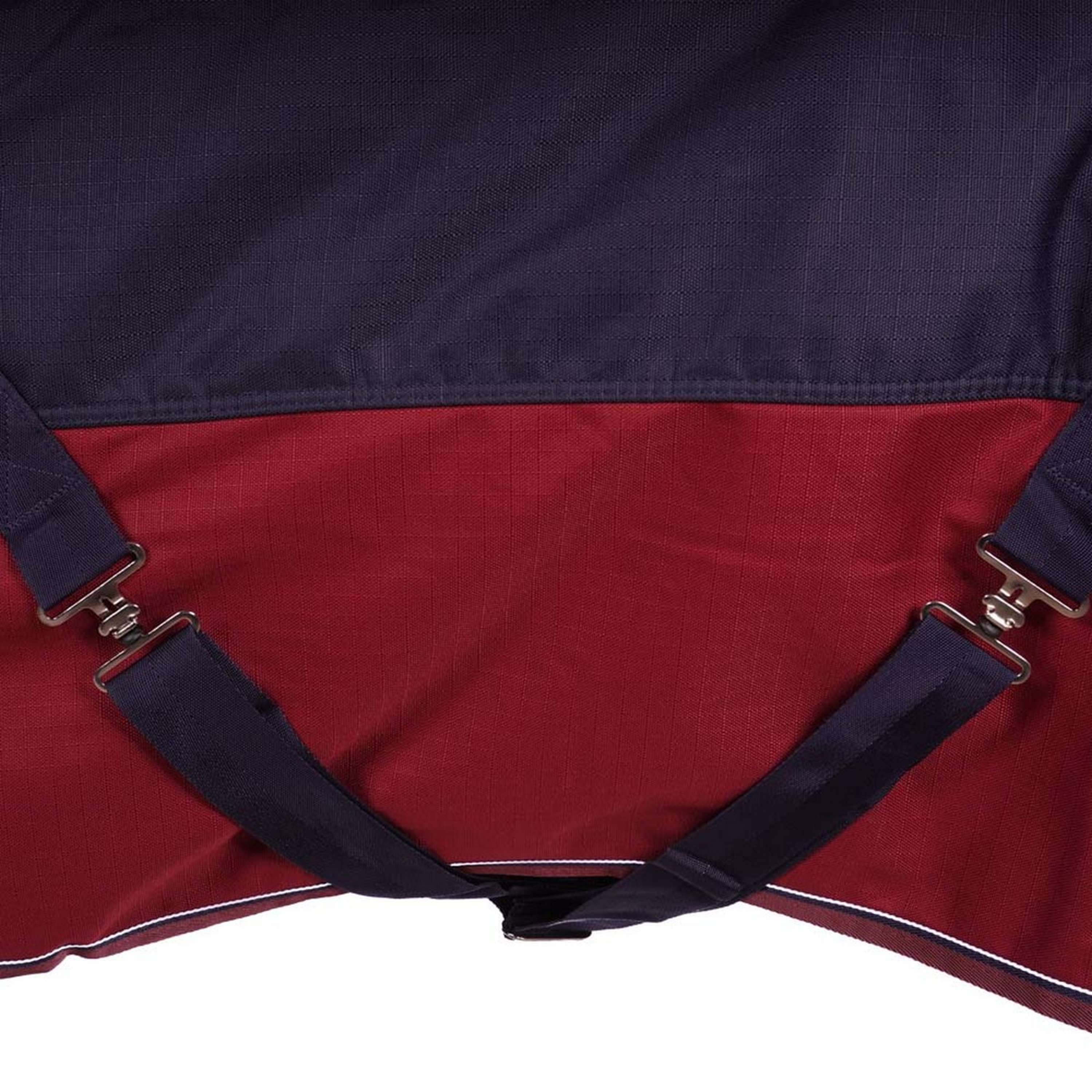 EQUITHÈME Couverture d'Extérieur Tyrex 1200D 50g Marine/Bordeaux - Image 6