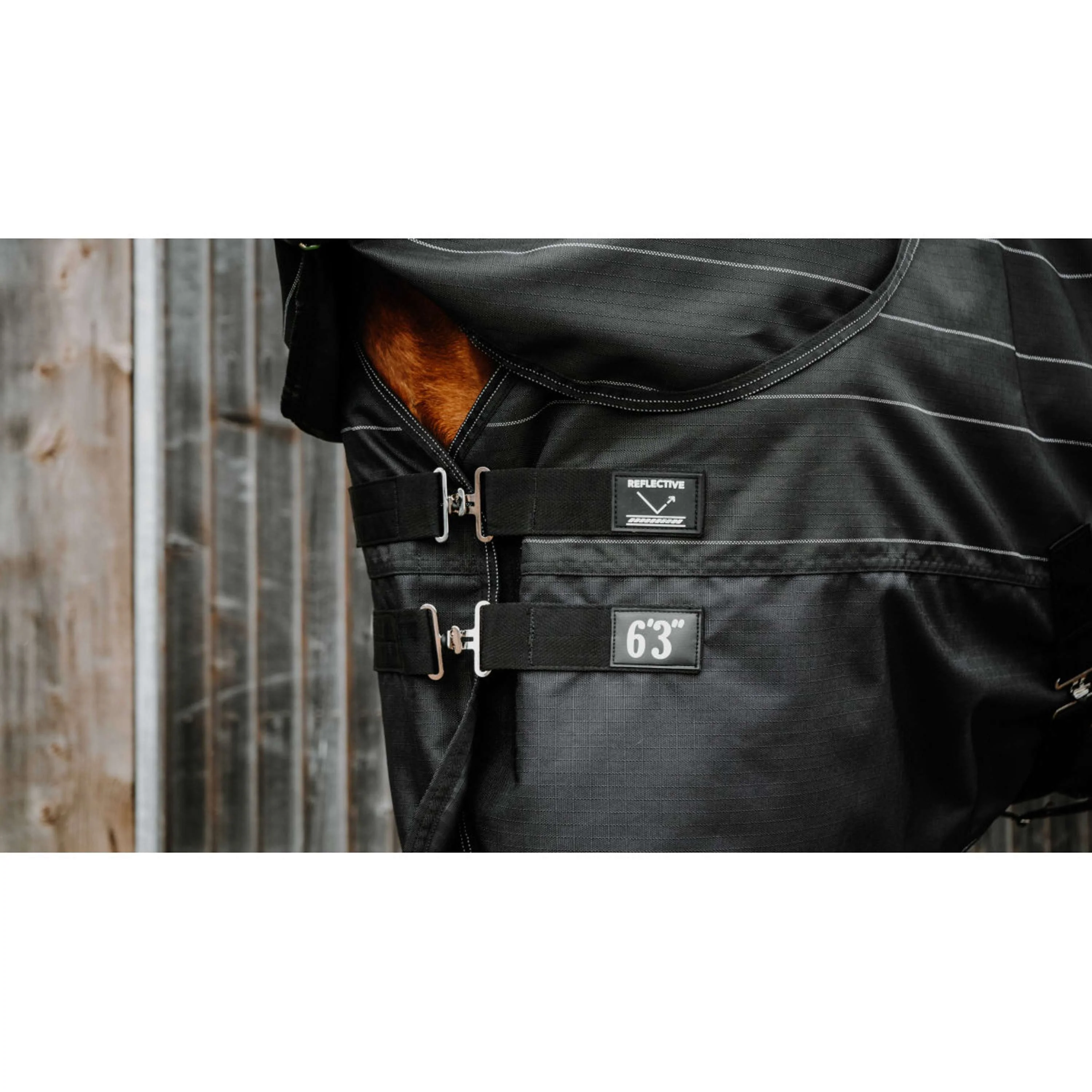 EQUITHÈME Couverture Imperméable Lumin 600D 50g Noir - Image 5