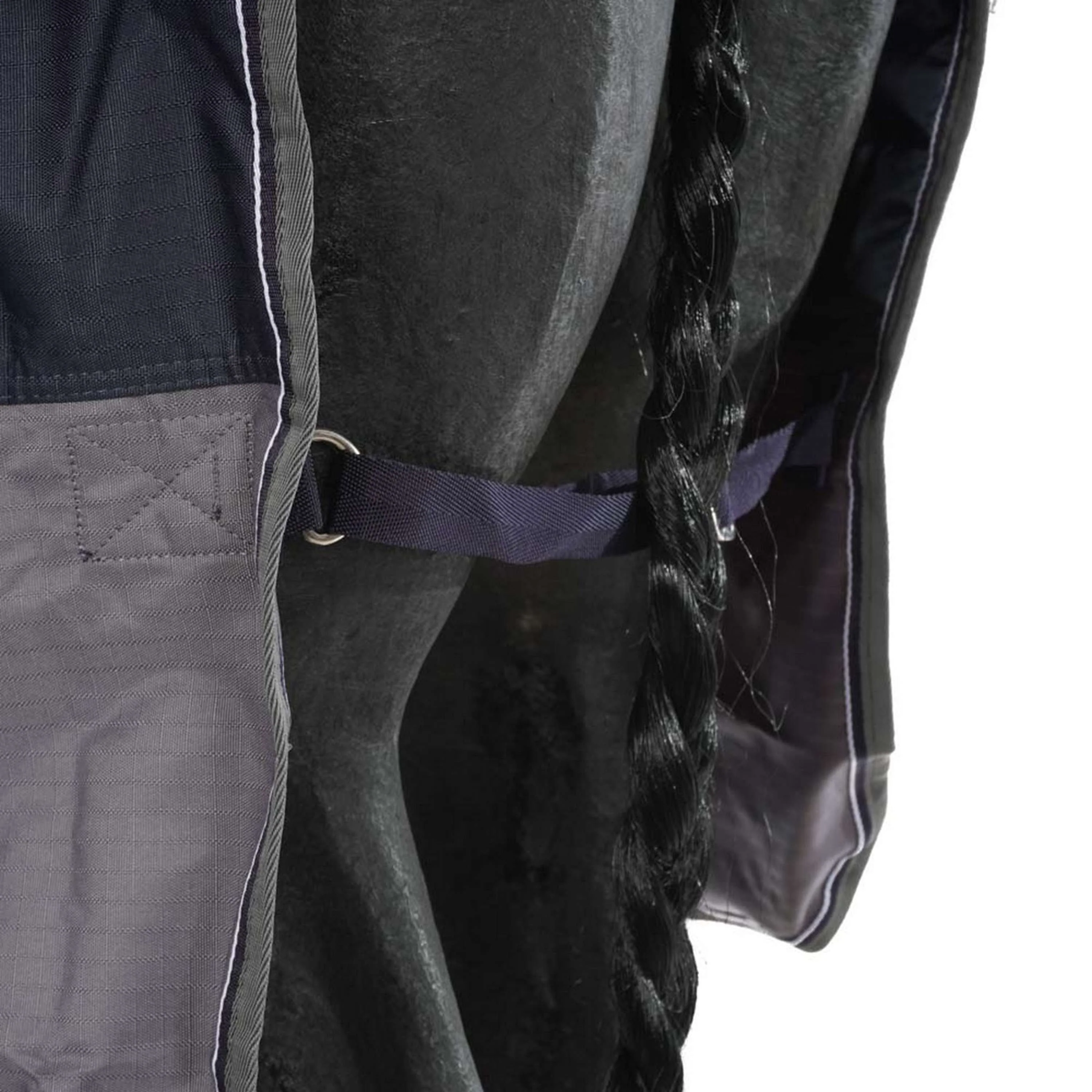 EQUITHÈME Couverture Imperméable Tyrex 600D 50g Marine/Gris Dots - Image 9