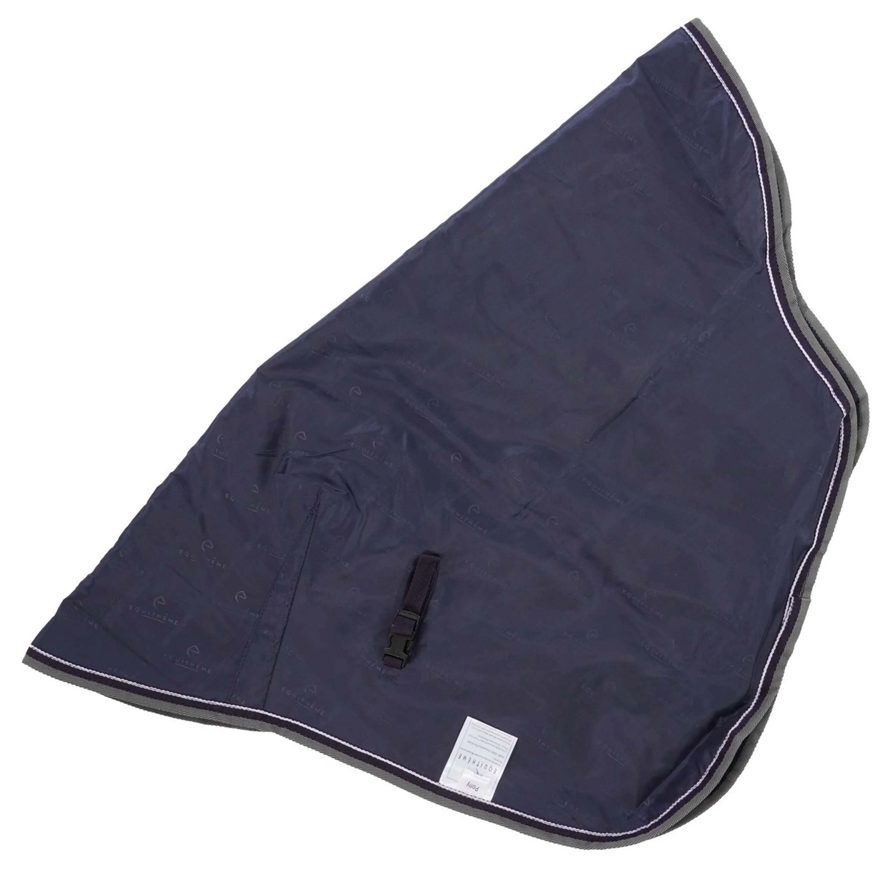 EQUITHÈME Couvre-Cou Tyrex 600D 0g Marine/Gris Dots - Image 8
