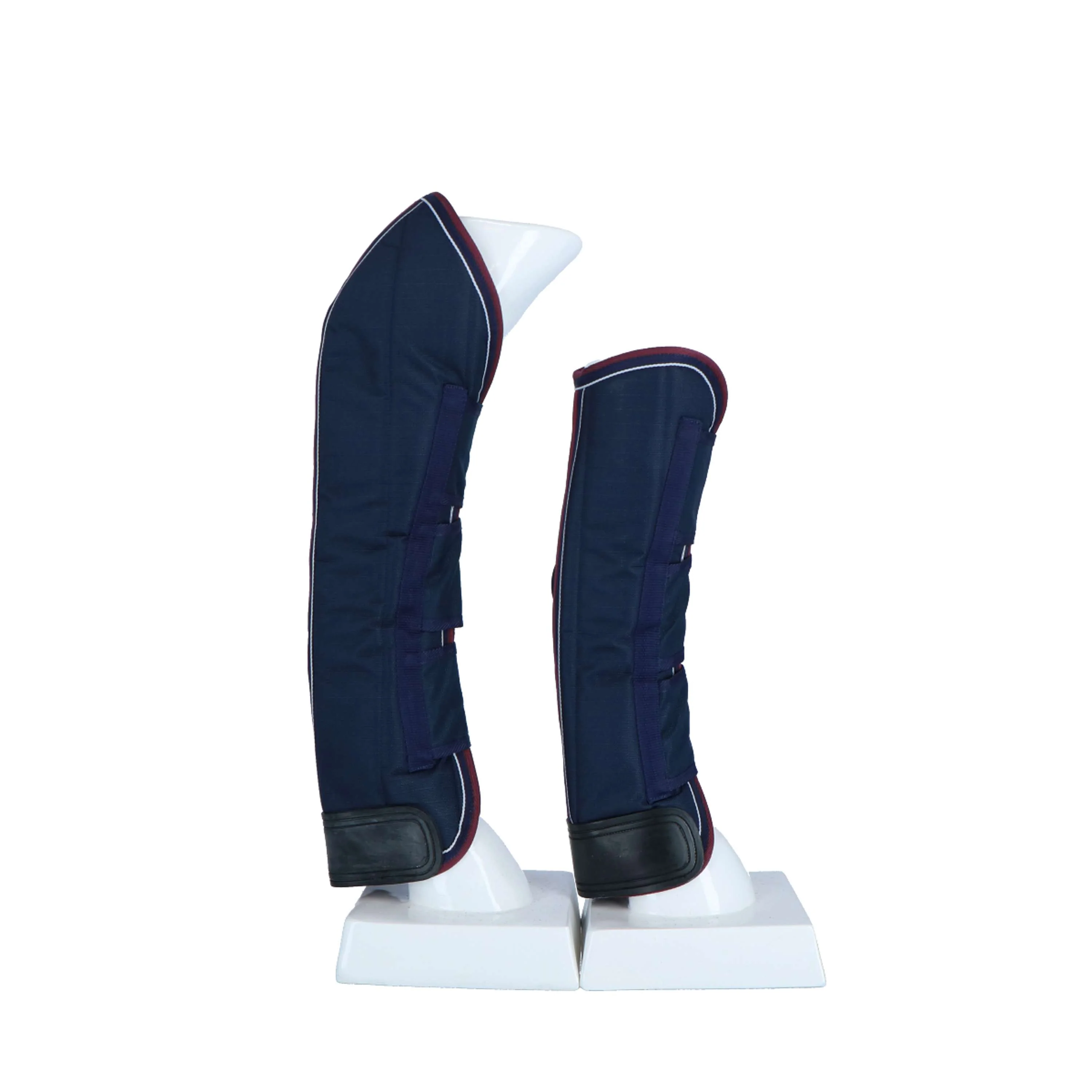 EQUITHÈME Guêtres de Transport 1200D Marine bleu/Bordeaux/blanc - Image 3
