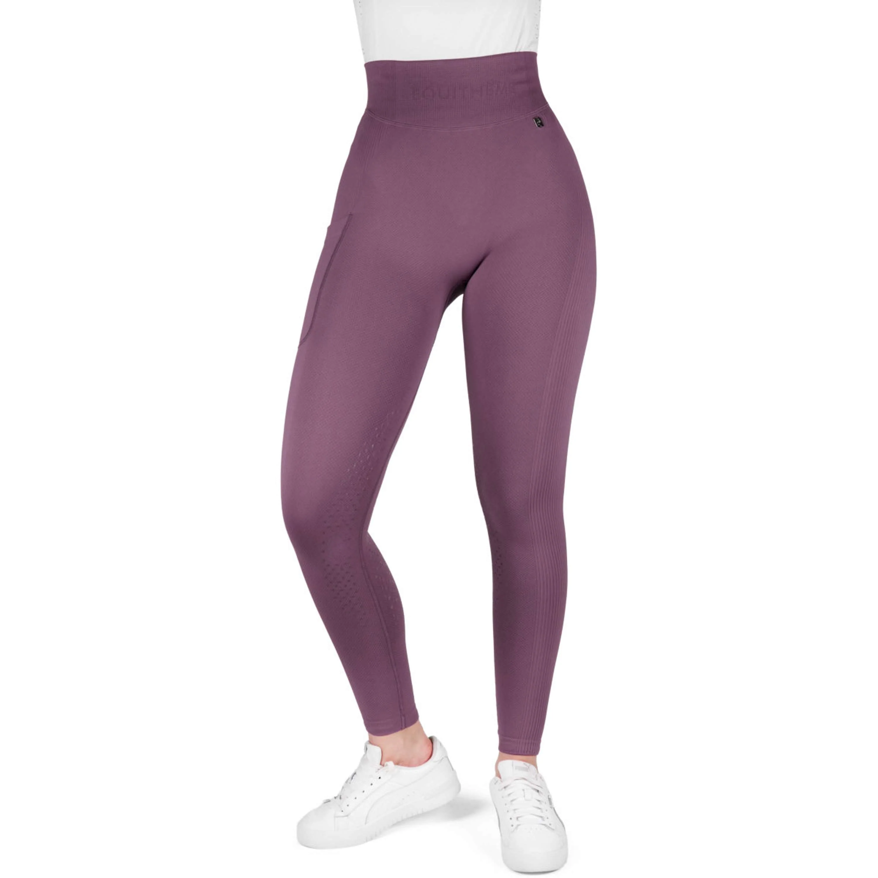 EQUITHÈME Legging d'Équitation Acacia Full Grip Lilas - Image 7