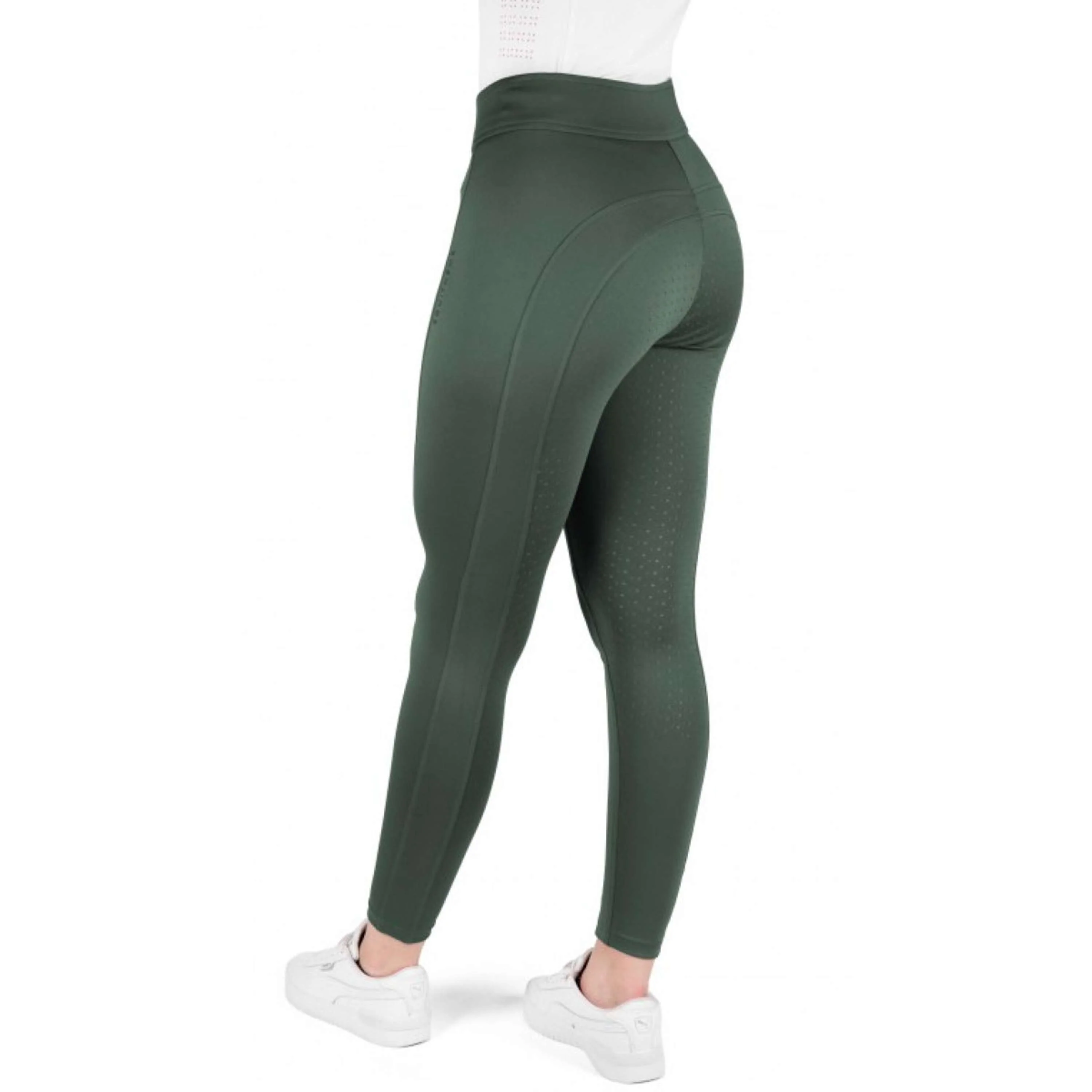 EQUITHÈME Legging d'Équitation Birdy Full Grip Khaki - Image 2
