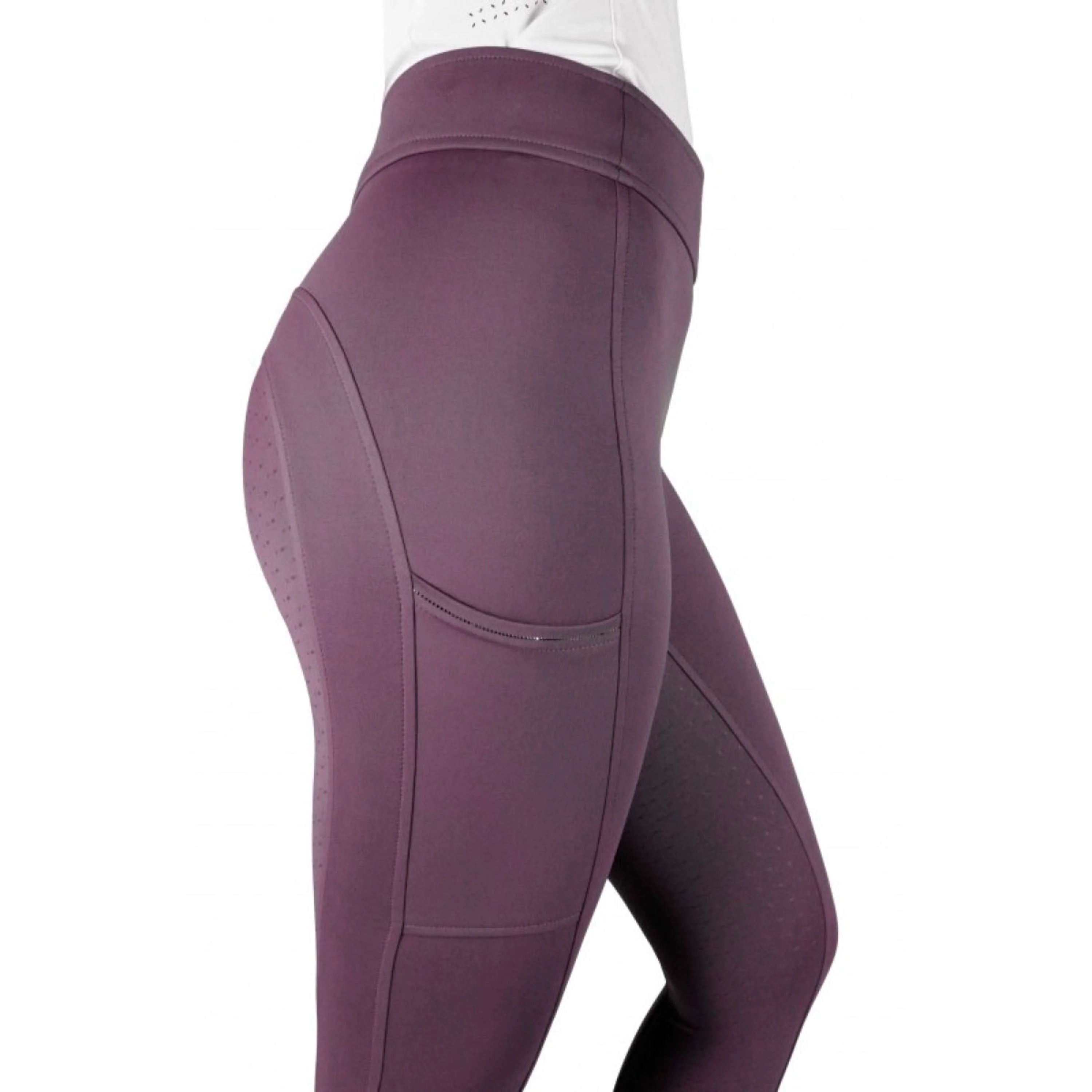 EQUITHÈME Legging d'Équitation Birdy Full Grip Lilas - Image 4