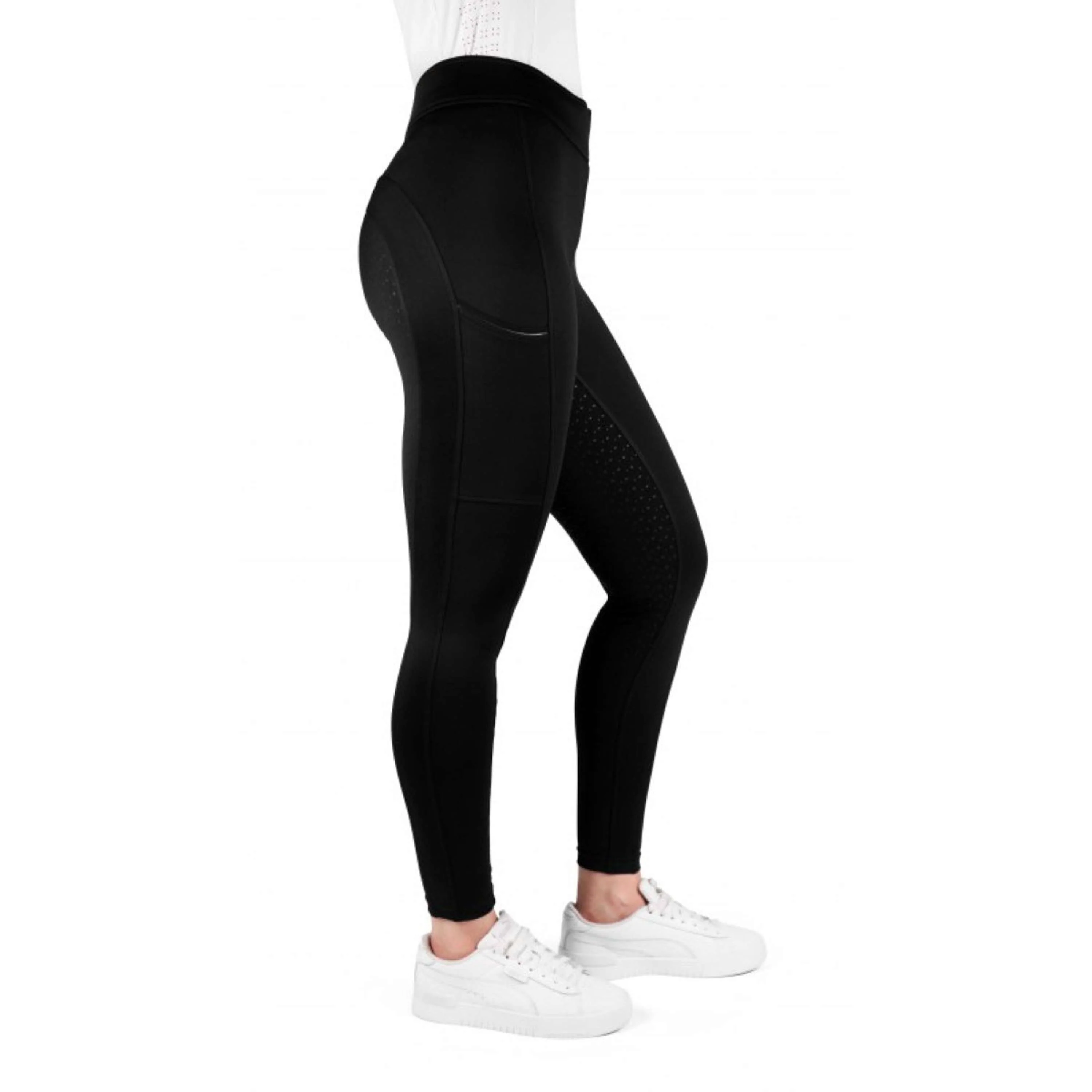 EQUITHÈME Legging d'Équitation Birdy Full Grip Noir - Image 4