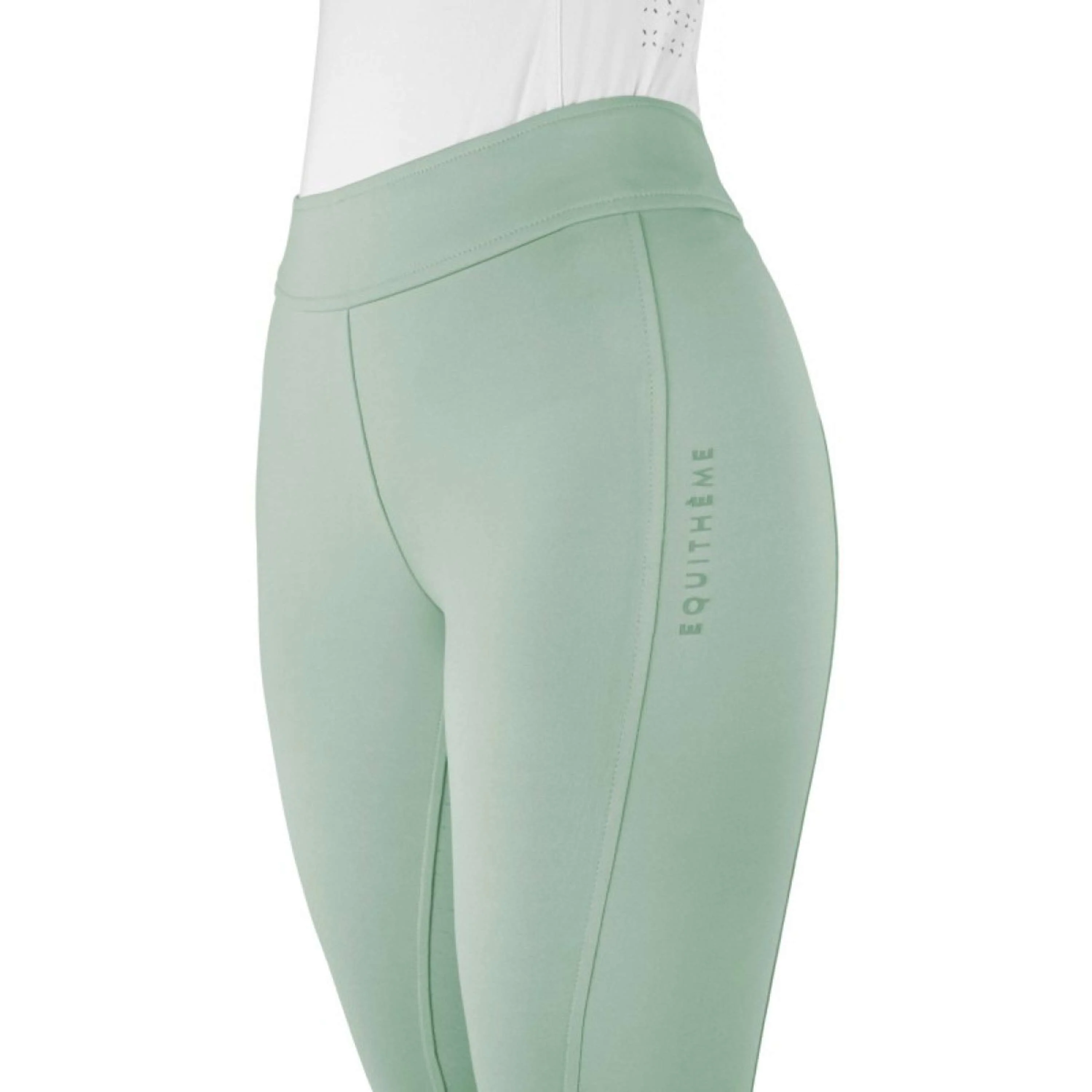 EQUITHÈME Legging d'Équitation Birdy Full Grip Vert clair - Image 4