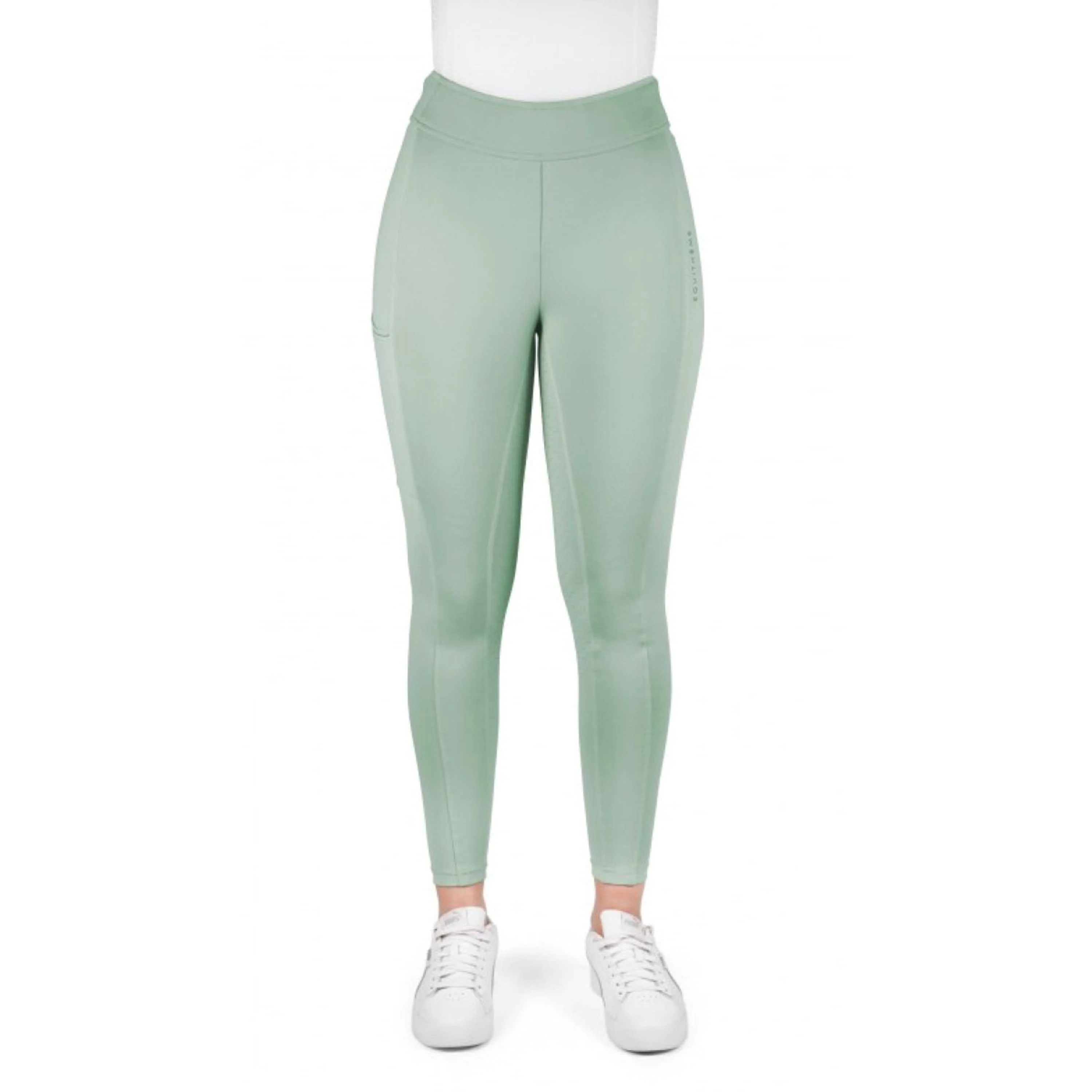 EQUITHÈME Legging d'Équitation Birdy Full Grip Vert clair - Image 7