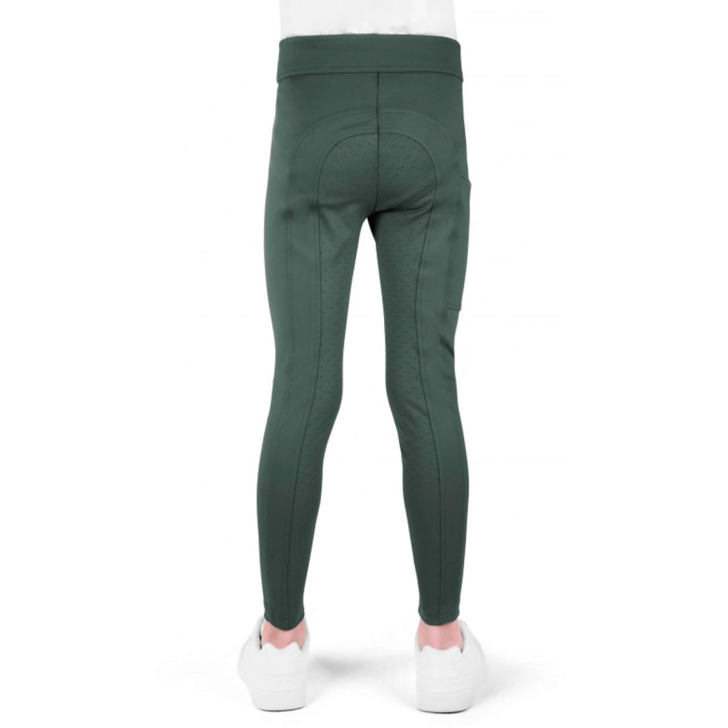 EQUITHÈME Legging d'Équitation Birdy Kids Full Grip Khaki - Image 3