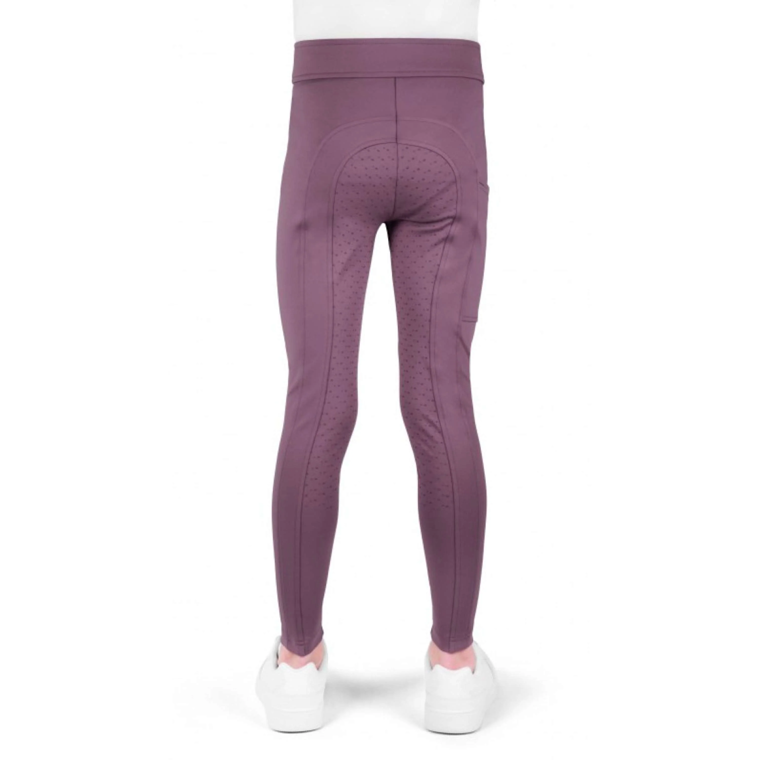 EQUITHÈME Legging d'Équitation Birdy Kids Full Grip Lilas - Image 2