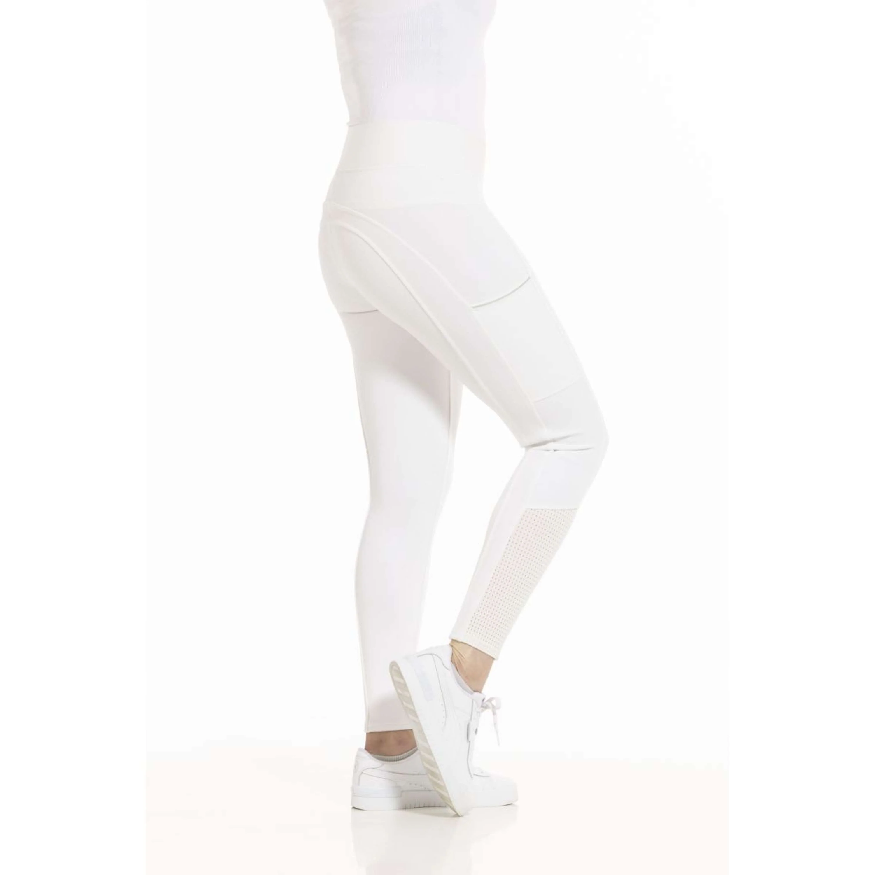 EQUITHÈME Legging d'Équitation Brigitte Blanc - Image 4
