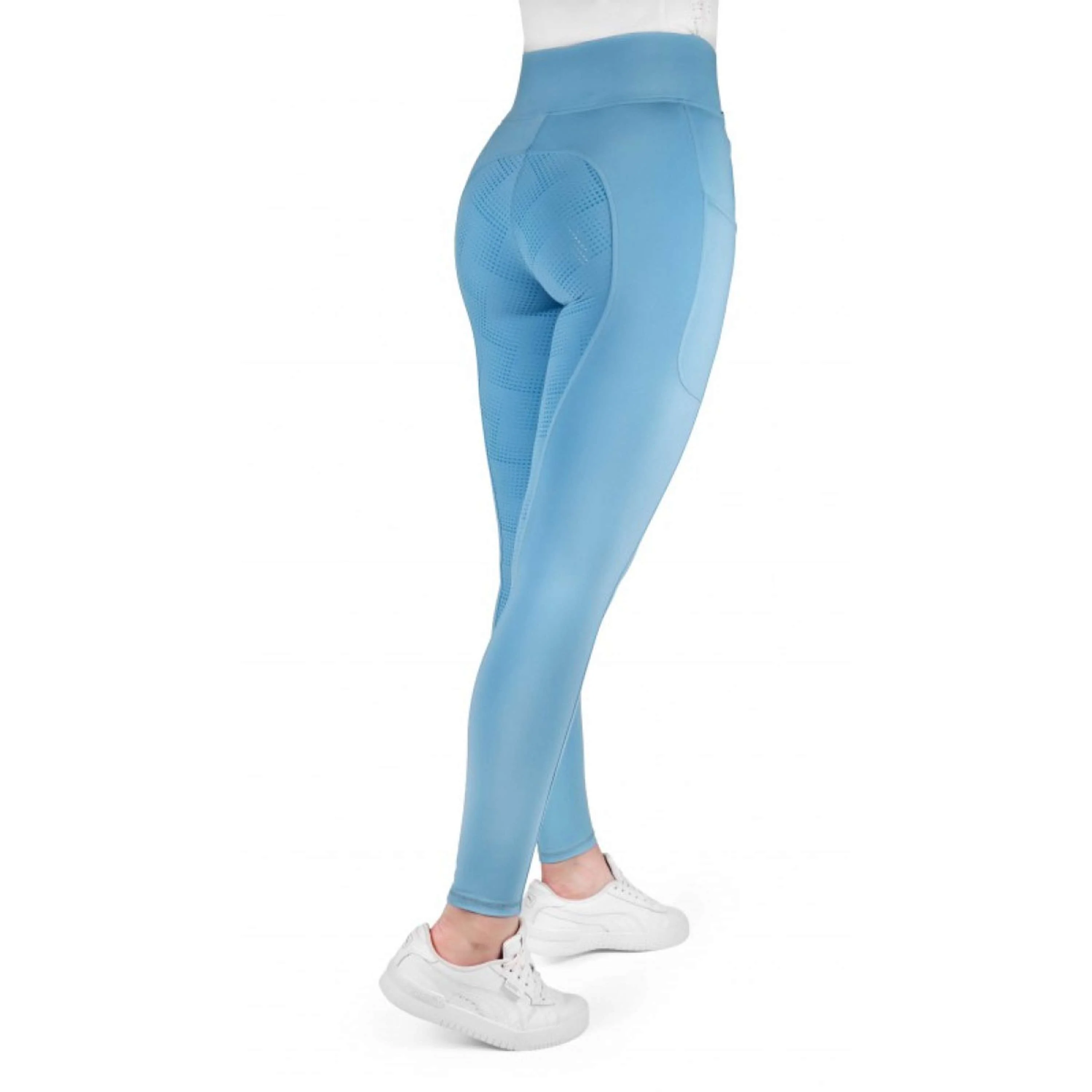 EQUITHÈME Legging d'Équitation Fanny Full Grip Bleu Clair - Image 10