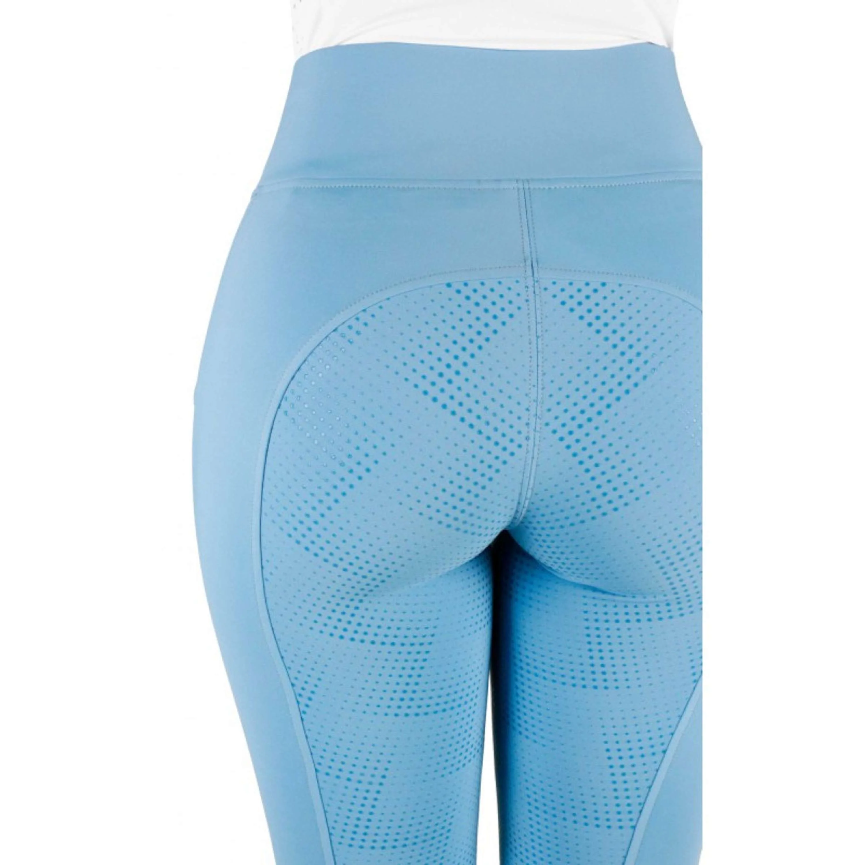 EQUITHÈME Legging d'Équitation Fanny Full Grip Bleu Clair - Image 5