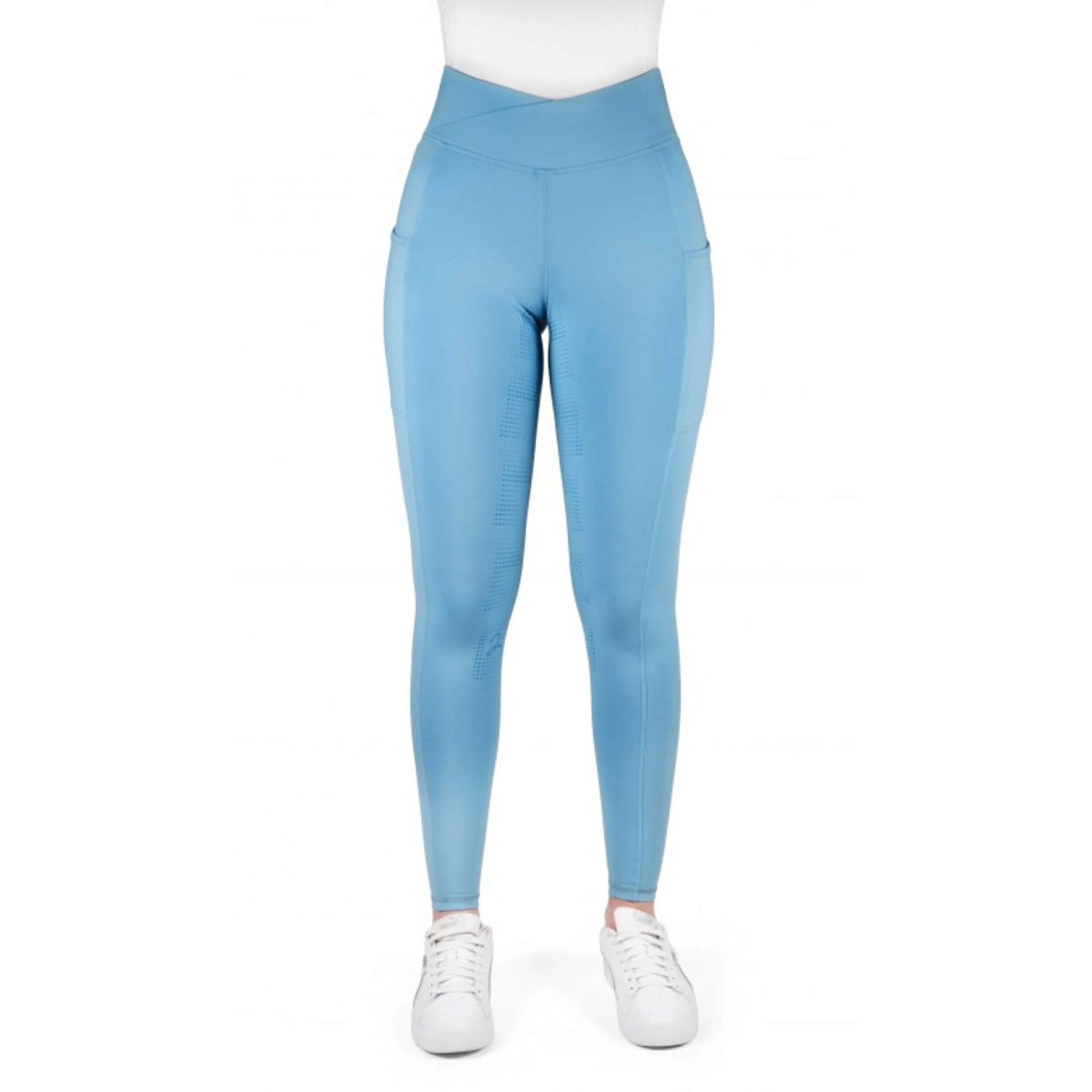 EQUITHÈME Legging d'Équitation Fanny Full Grip Bleu Clair - Image 6